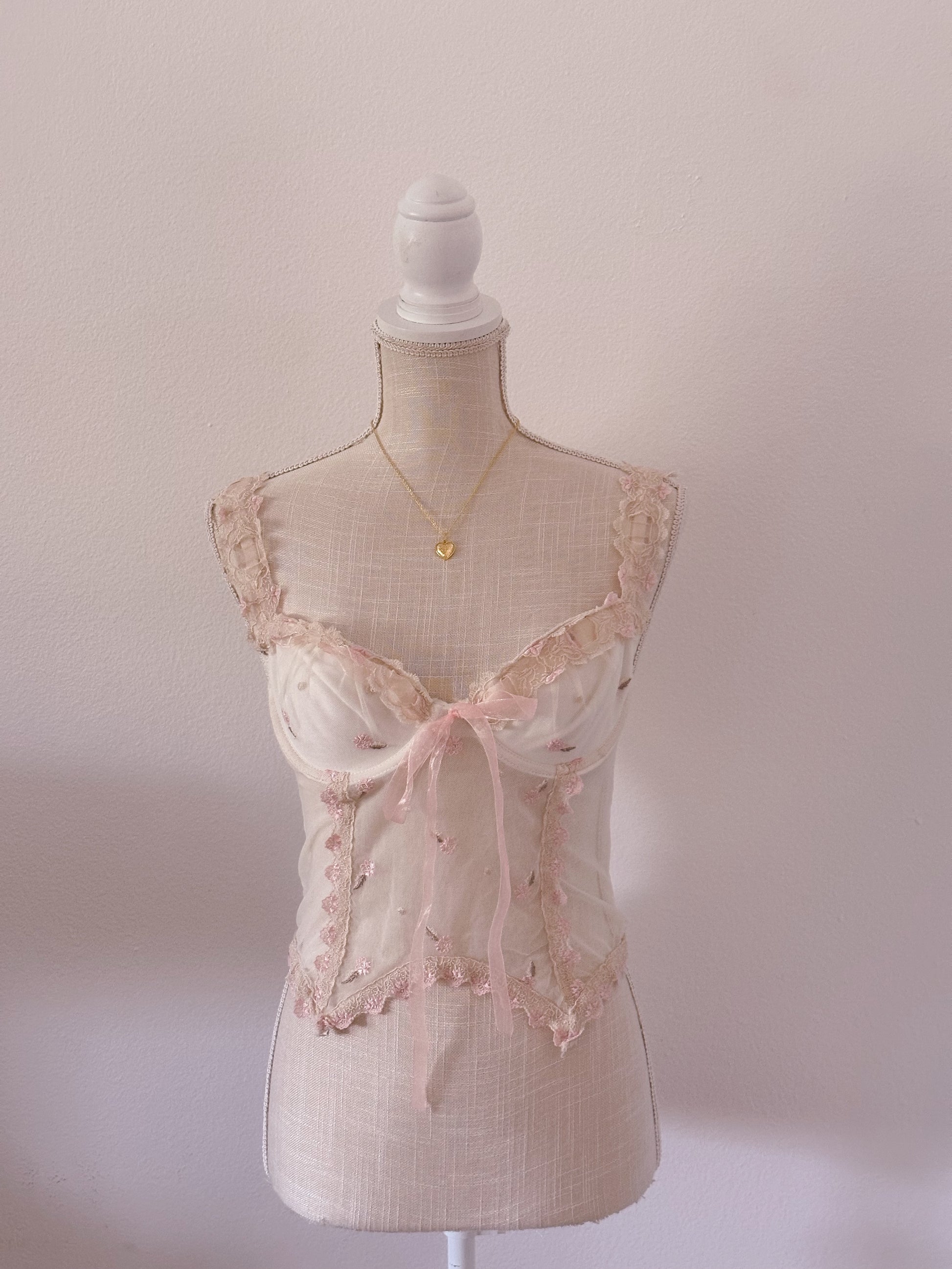 Vintage Delicates Angelic bustier corset cami top size: S