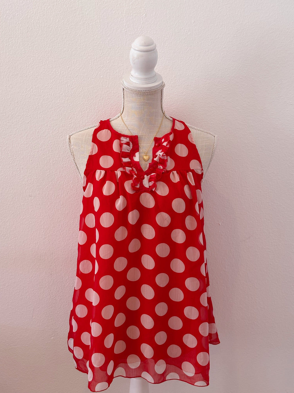 Vintage Blair Waldorf Victoria's Secret red polka dot slip dress Size: –  Angelic Splash