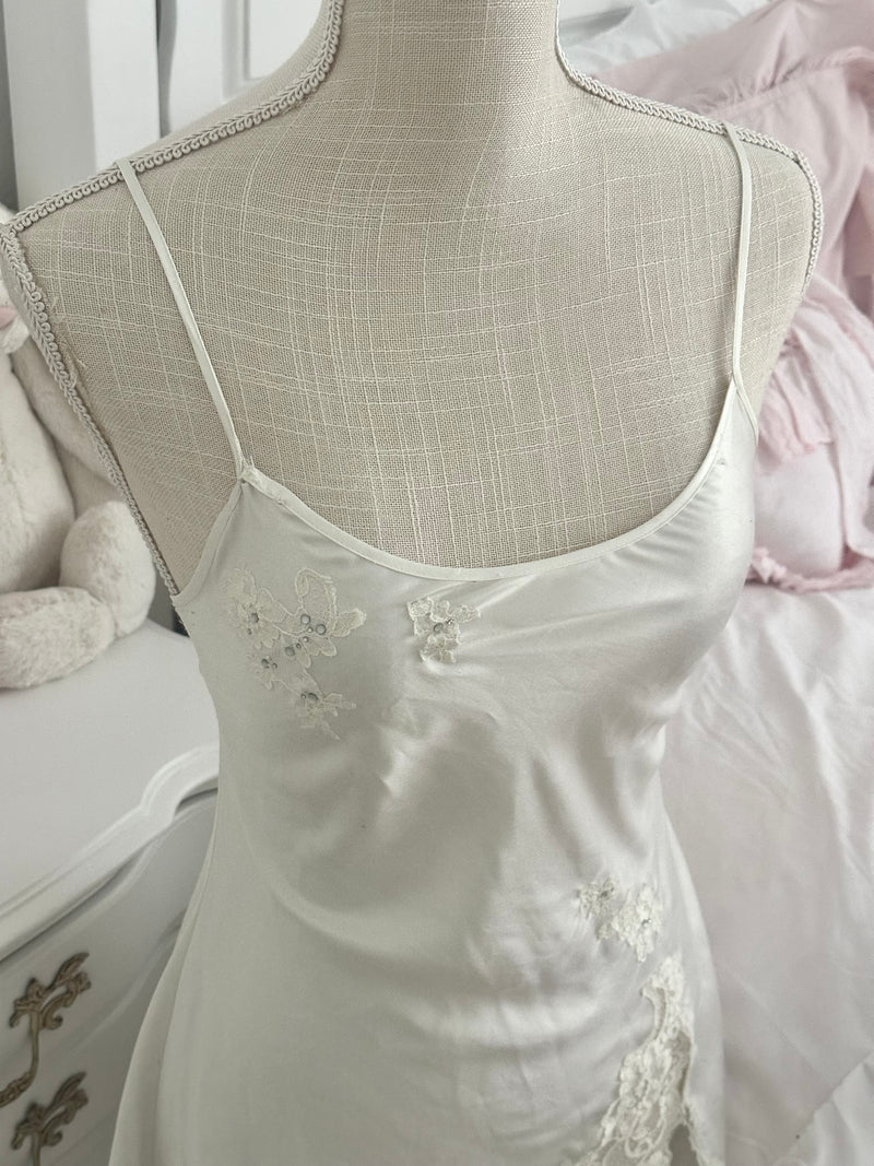 Vintage 2004 Victoria’s Secret White Satin Slip Dress Size: XS