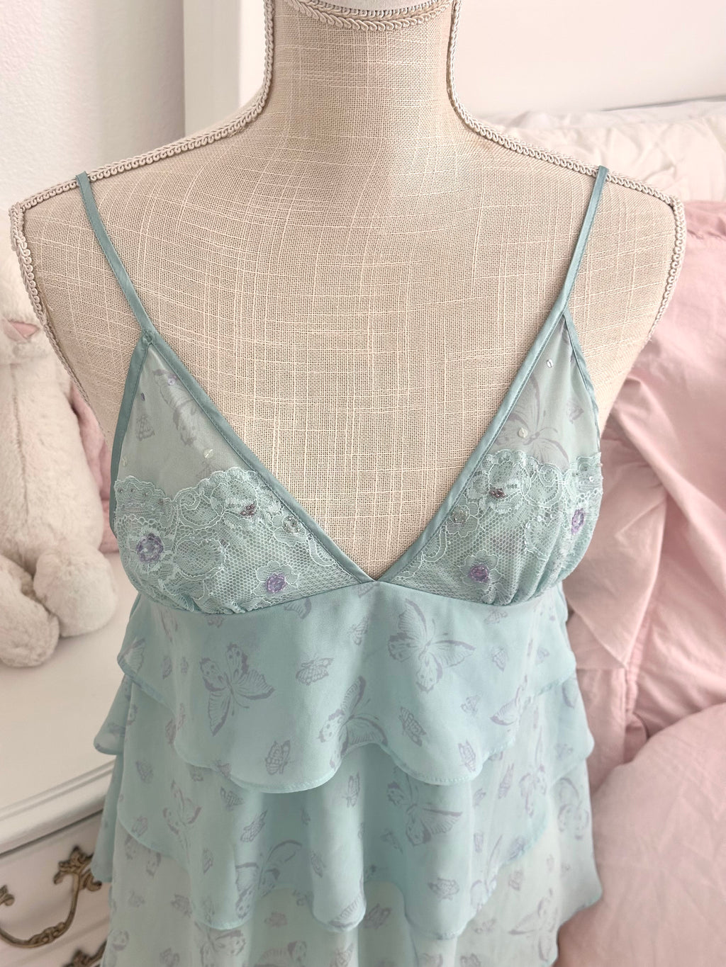 Vintage 2004 Victoria’s Secret Butterfly Ruffle Cami Top Size: S