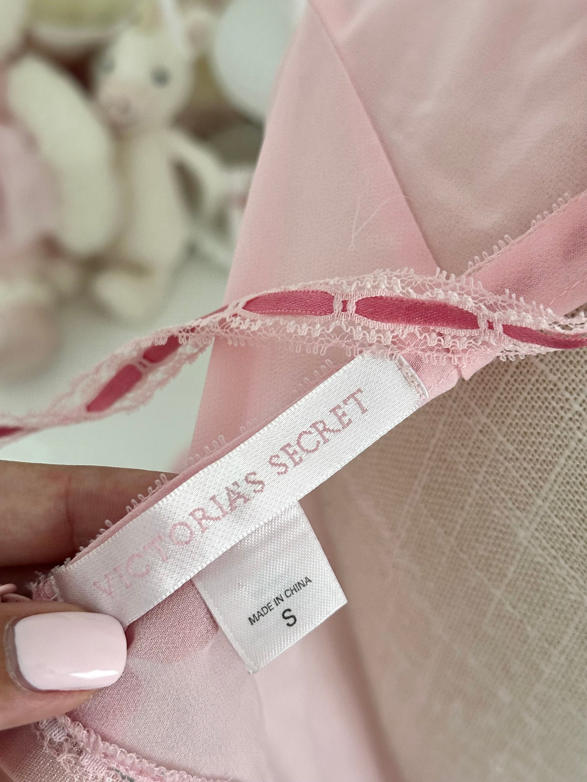 Vintage 2004 Victoria’s Secret Pink Sheer Slip Dress Size: S