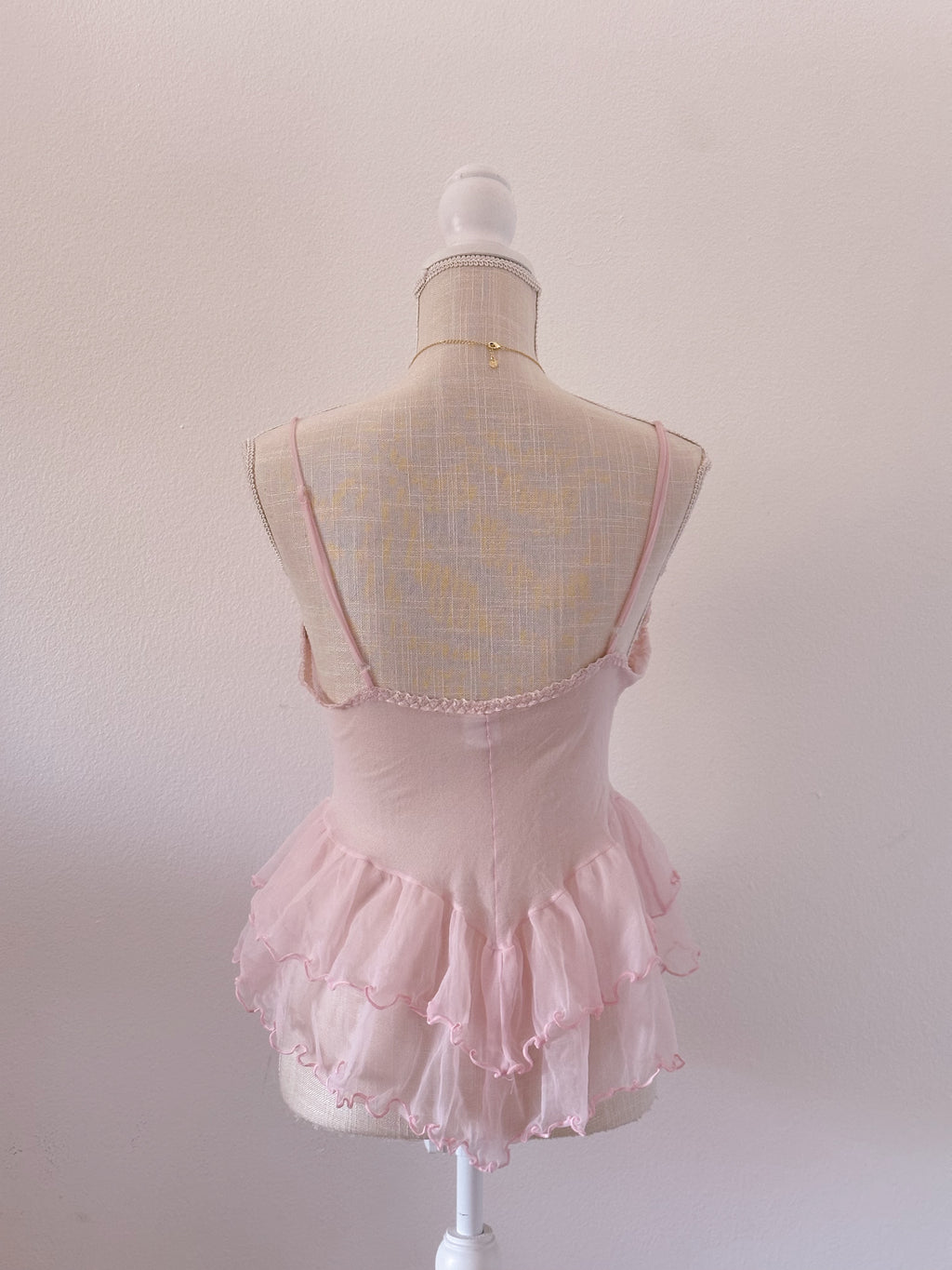 Vintage pink babydoll cami top