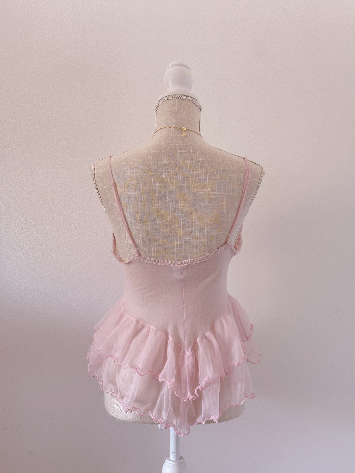 Vintage pink babydoll cami top