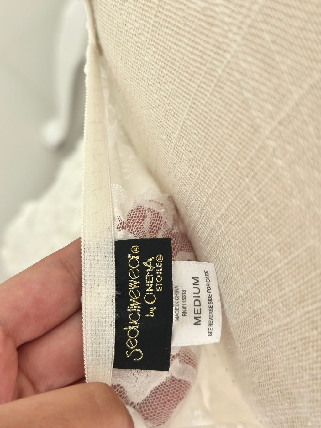 Vintage Cinema Etoile White Babydoll Slip Dress Size: M