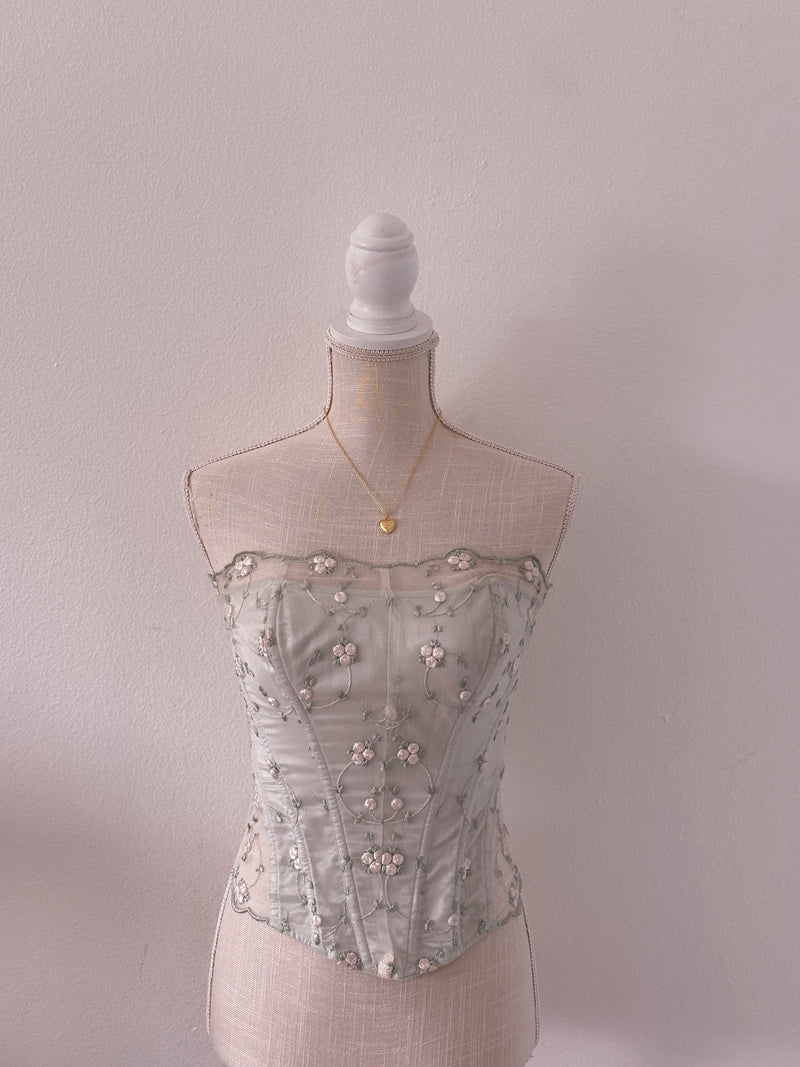 Vintage Victoria's Secret green corset top from 2002 Size: S