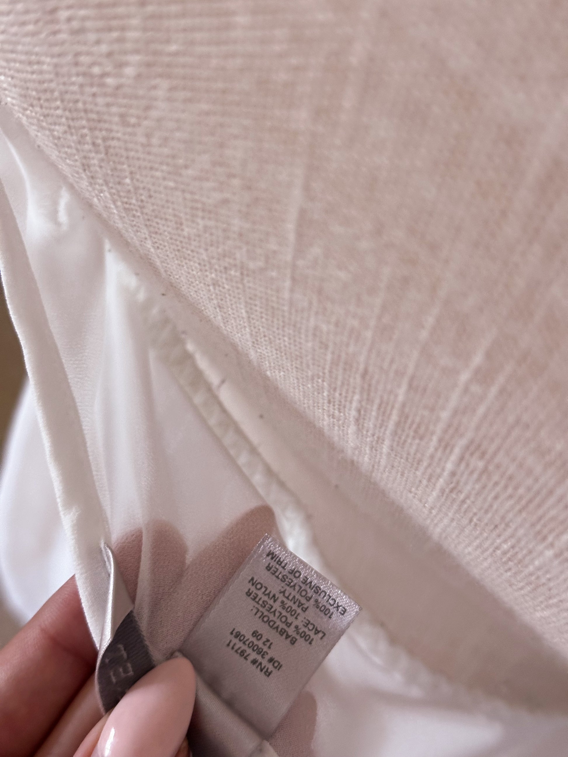 Victoria's Secret white babydoll sheer cami top Size: L