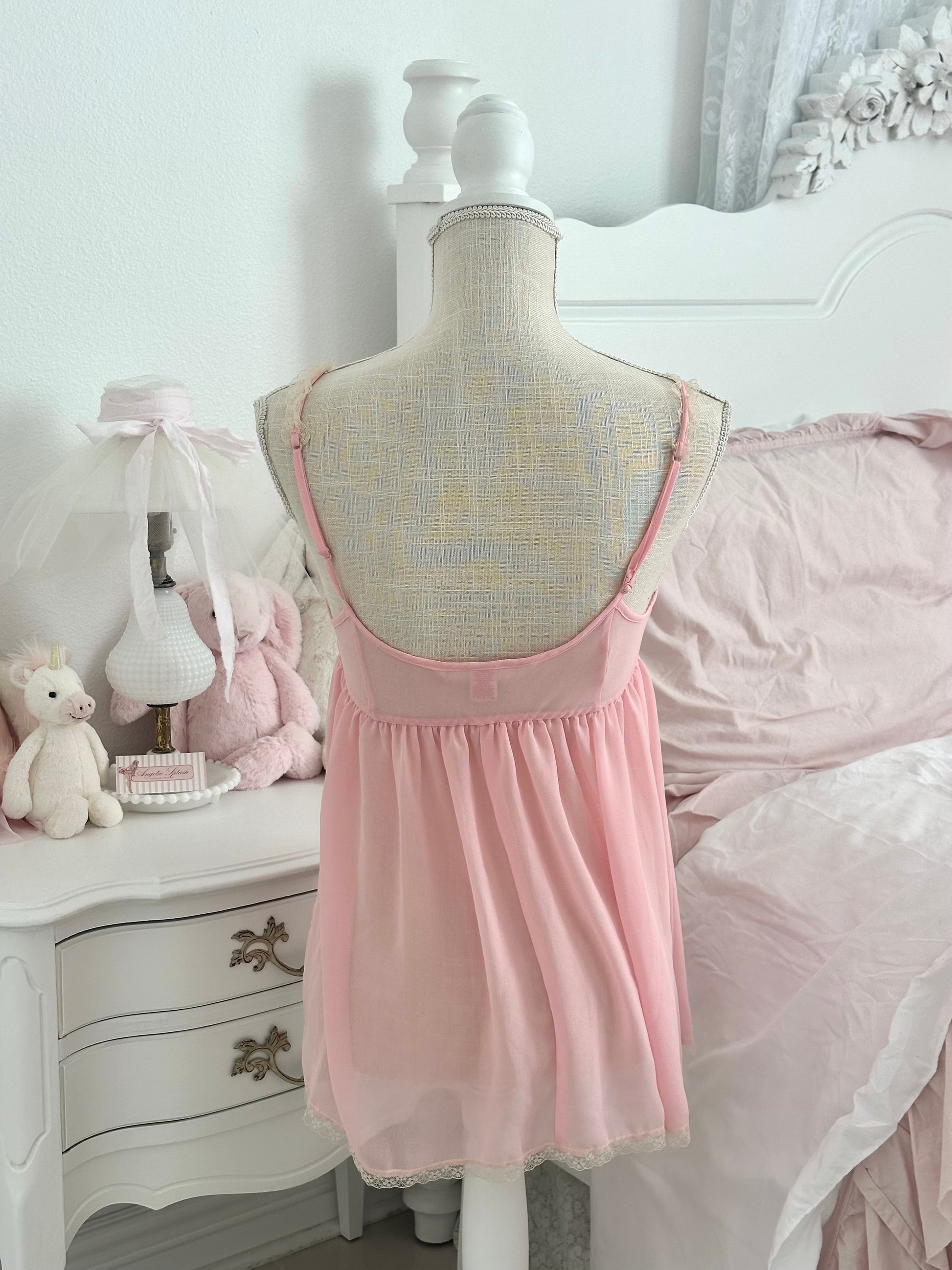Vintage 2012 Victoria’s Secret Pink Milkmaid Babydoll Top Size: XS