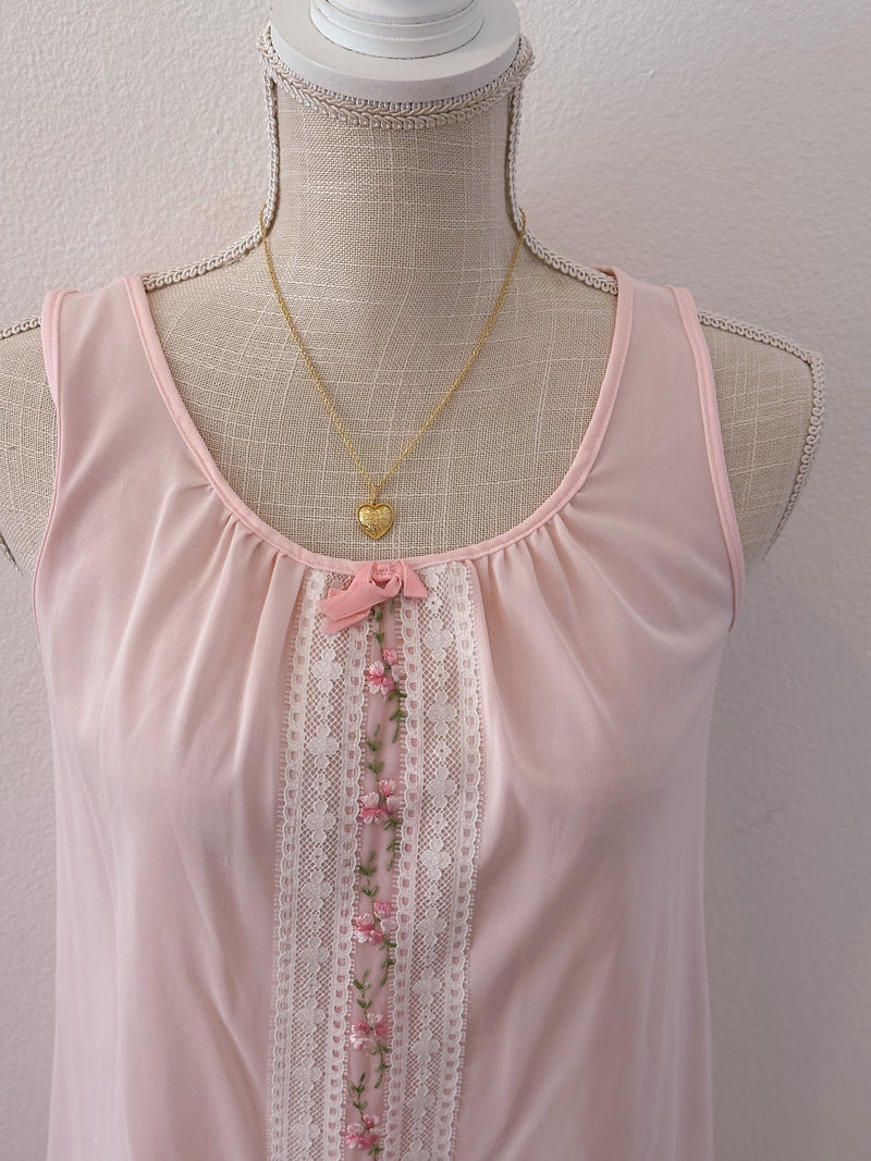 Authentic 1950s vintage pink nightgown dress Size: S