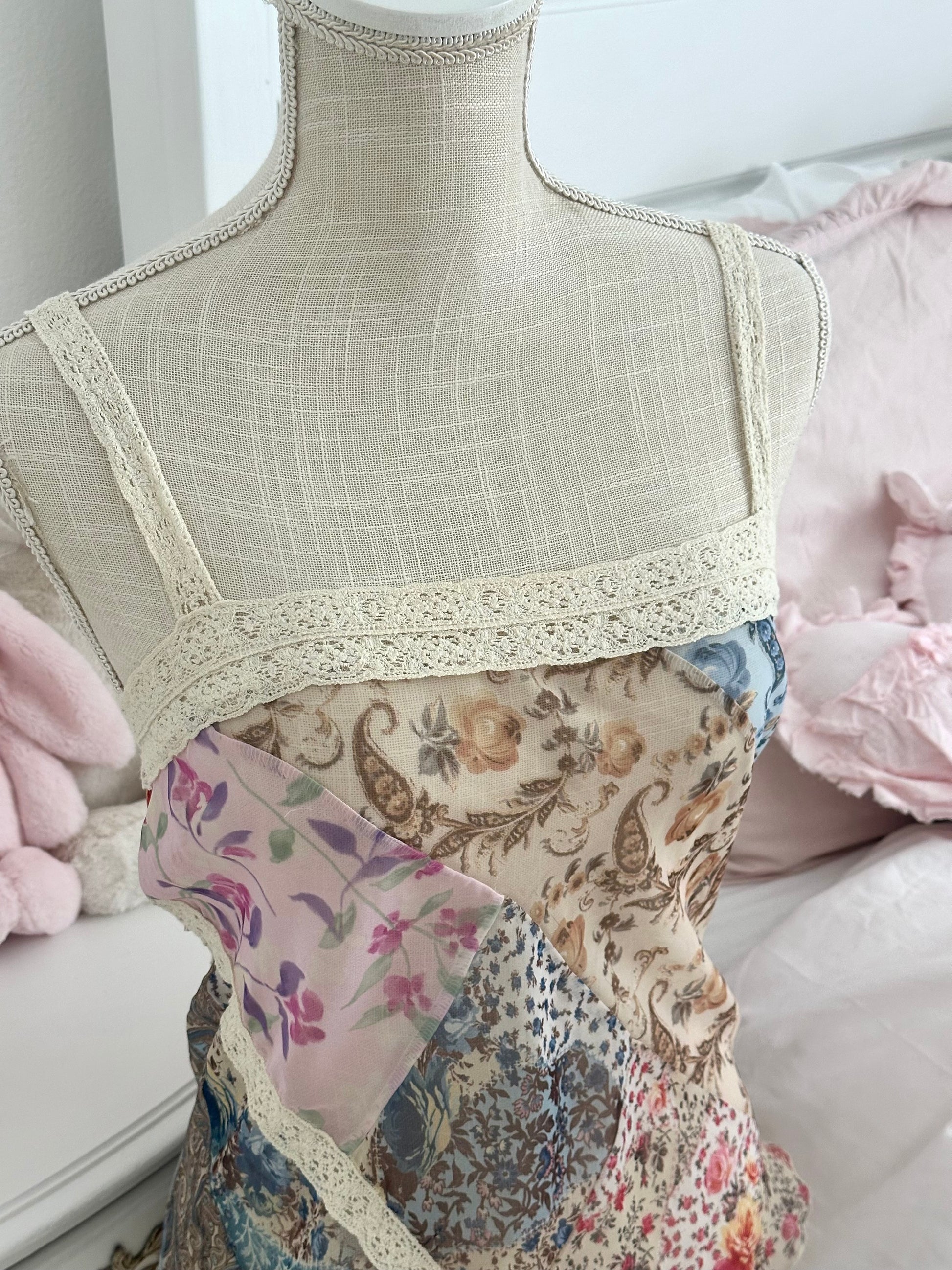 Vintage 2003 Victoria’s Secret Patchwork Sheer Cami Top Size: M