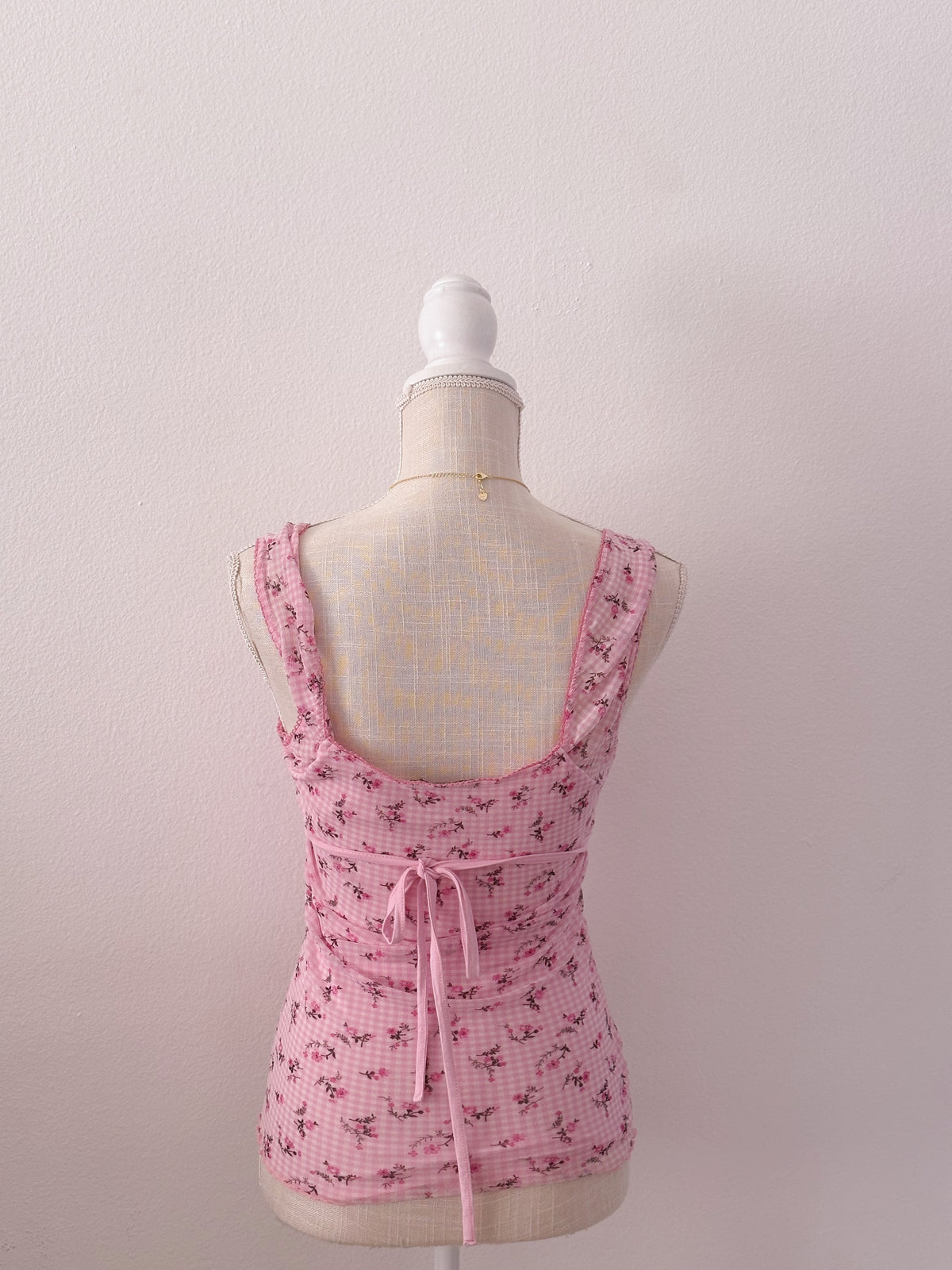 Pink Jane Norman milkmaid cami top size: S/M