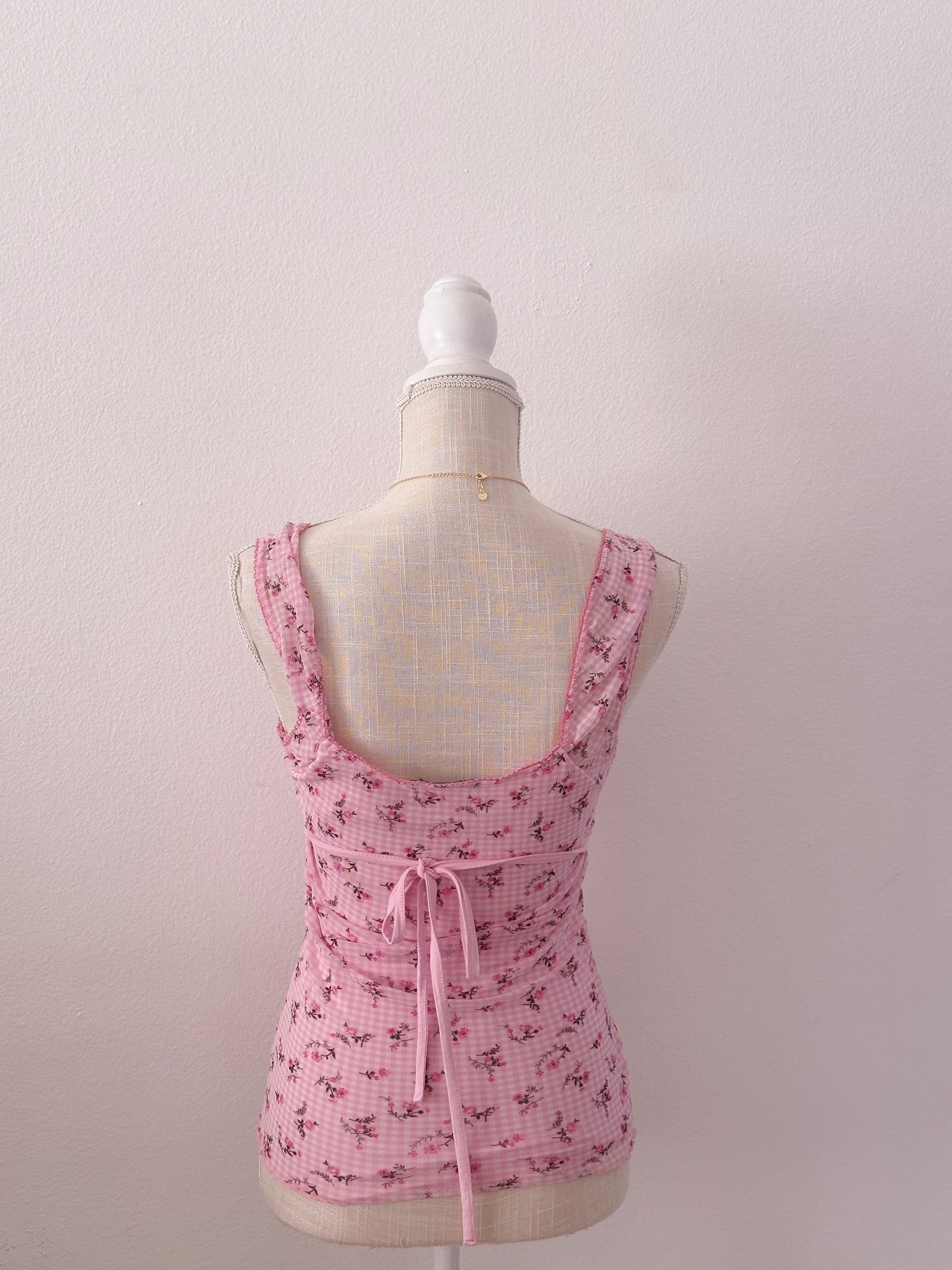 Pink Jane Norman milkmaid cami top size: S/M