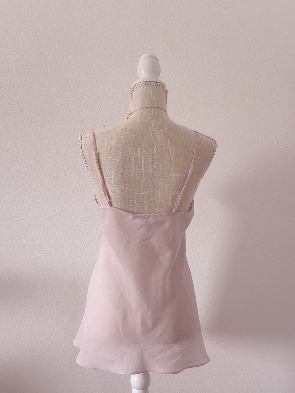 Vintage Shabby chic open front butterfly cami