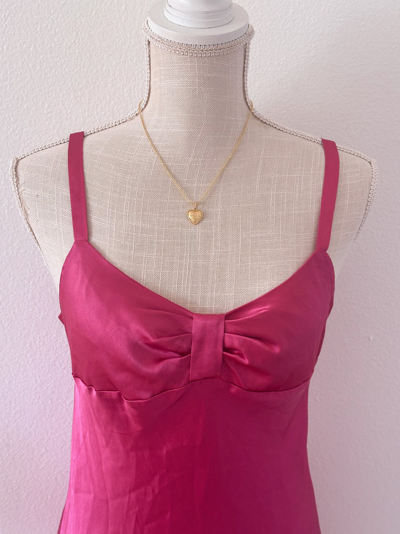 Vintage Victoria's Secret pink satin slip dress Size: S