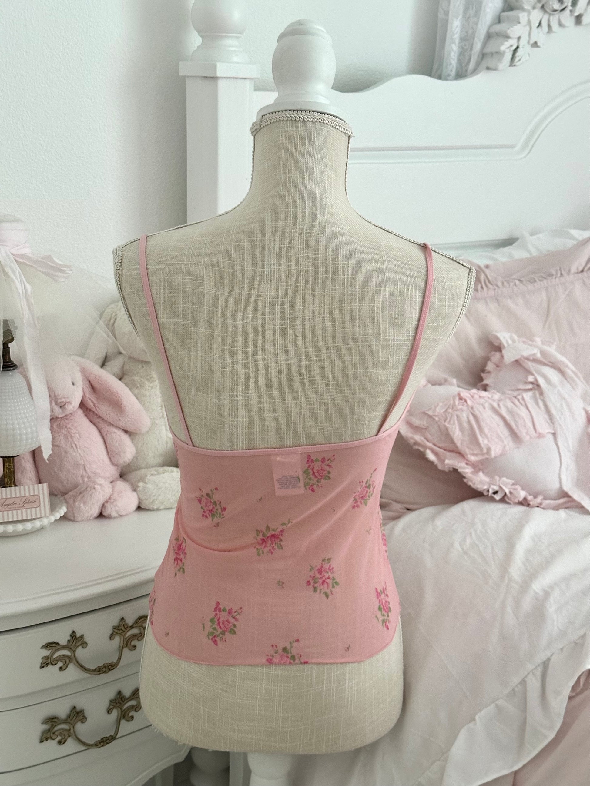 Vintage Y2K Old Navy Pink Sheer Cami Top Size: M
