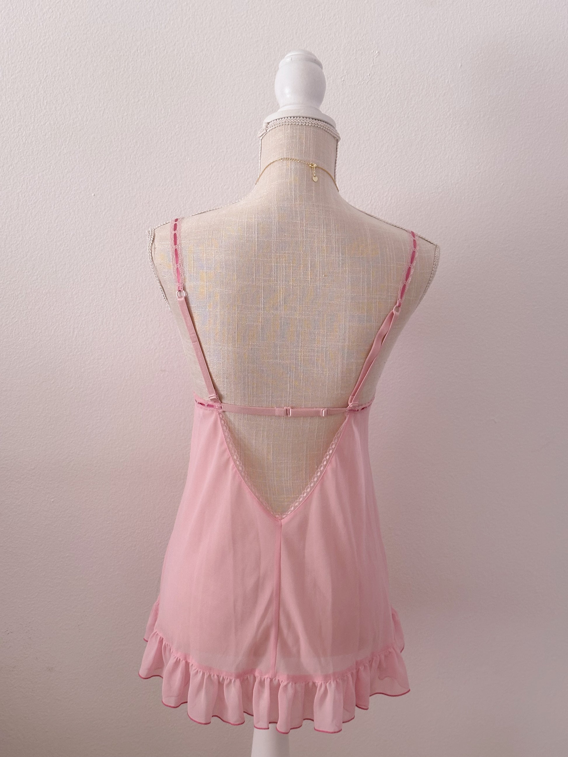 Vintage Victoria's Secret pink Babydoll slip dress size: S