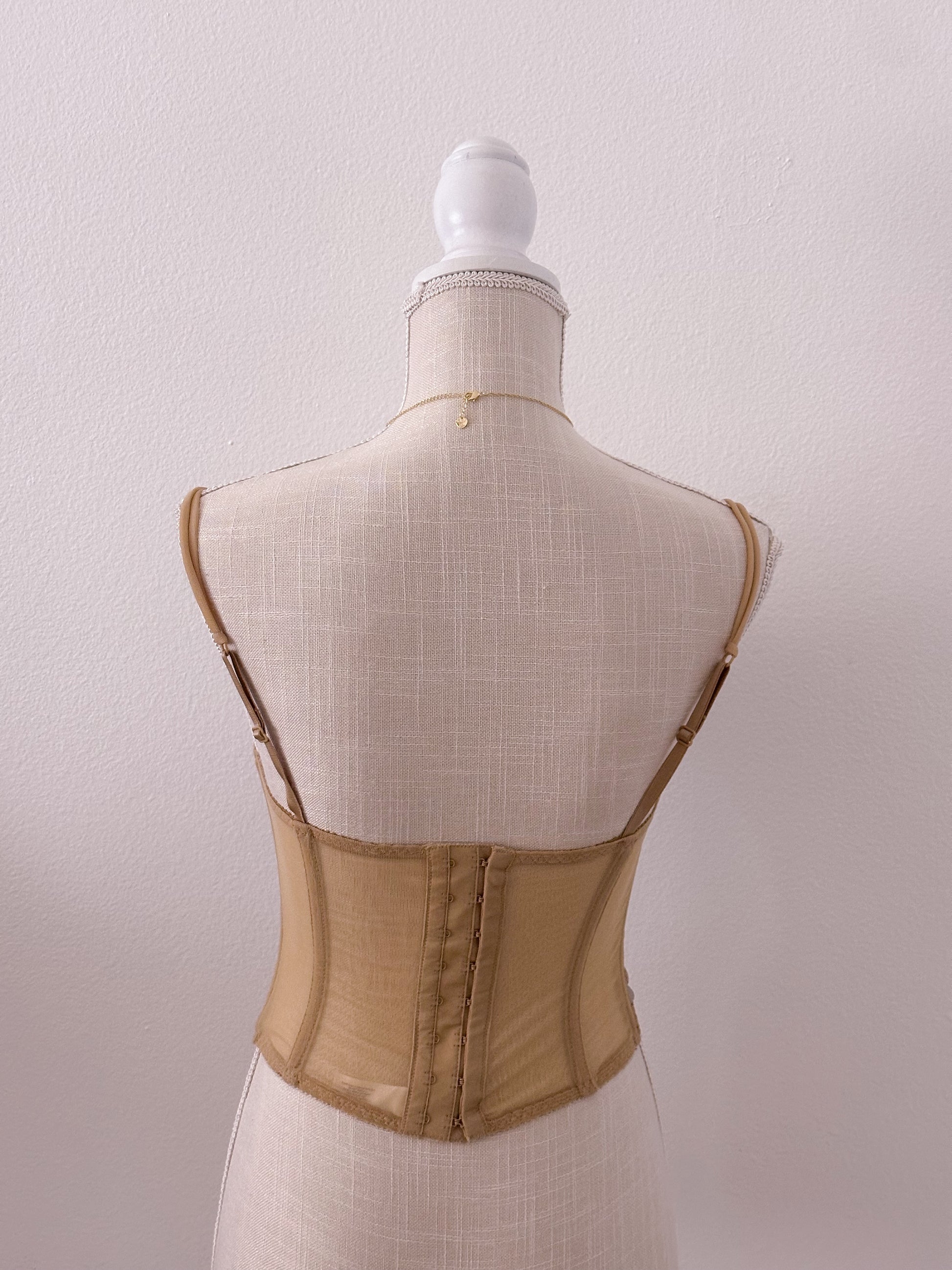 Vintage 90s Victoria's Secret blue and gold corset size: 34 B