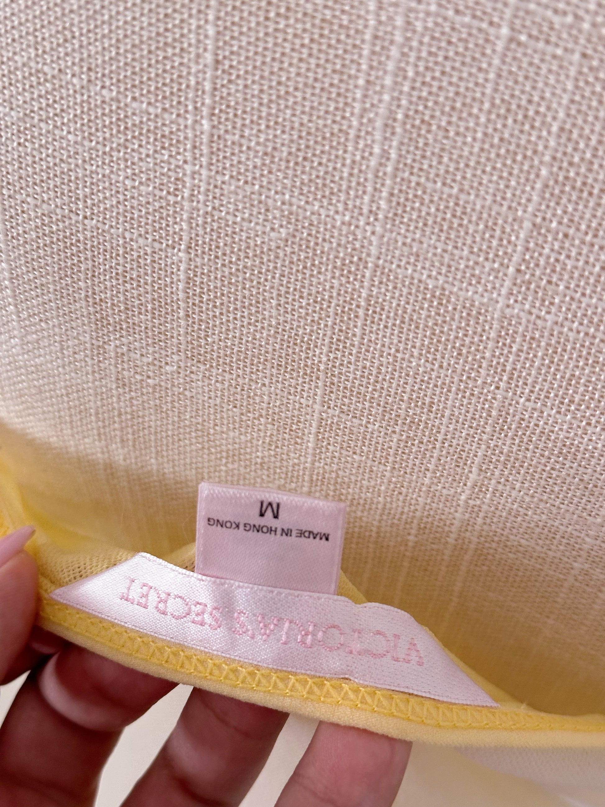Vintage Victoria's Secret yellow sheer babydoll slip dress size: M