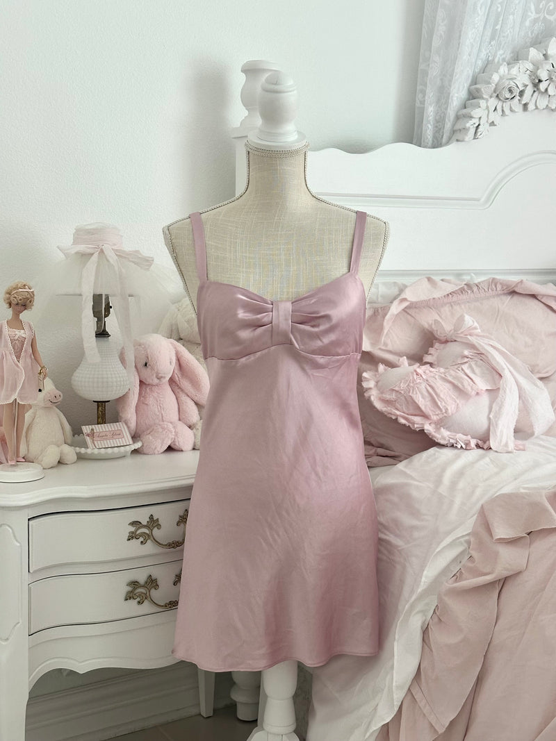 Vintage 2003 Victoria’s Secret Angels Collection Champagne Pink Satin Slip Dress Size: S