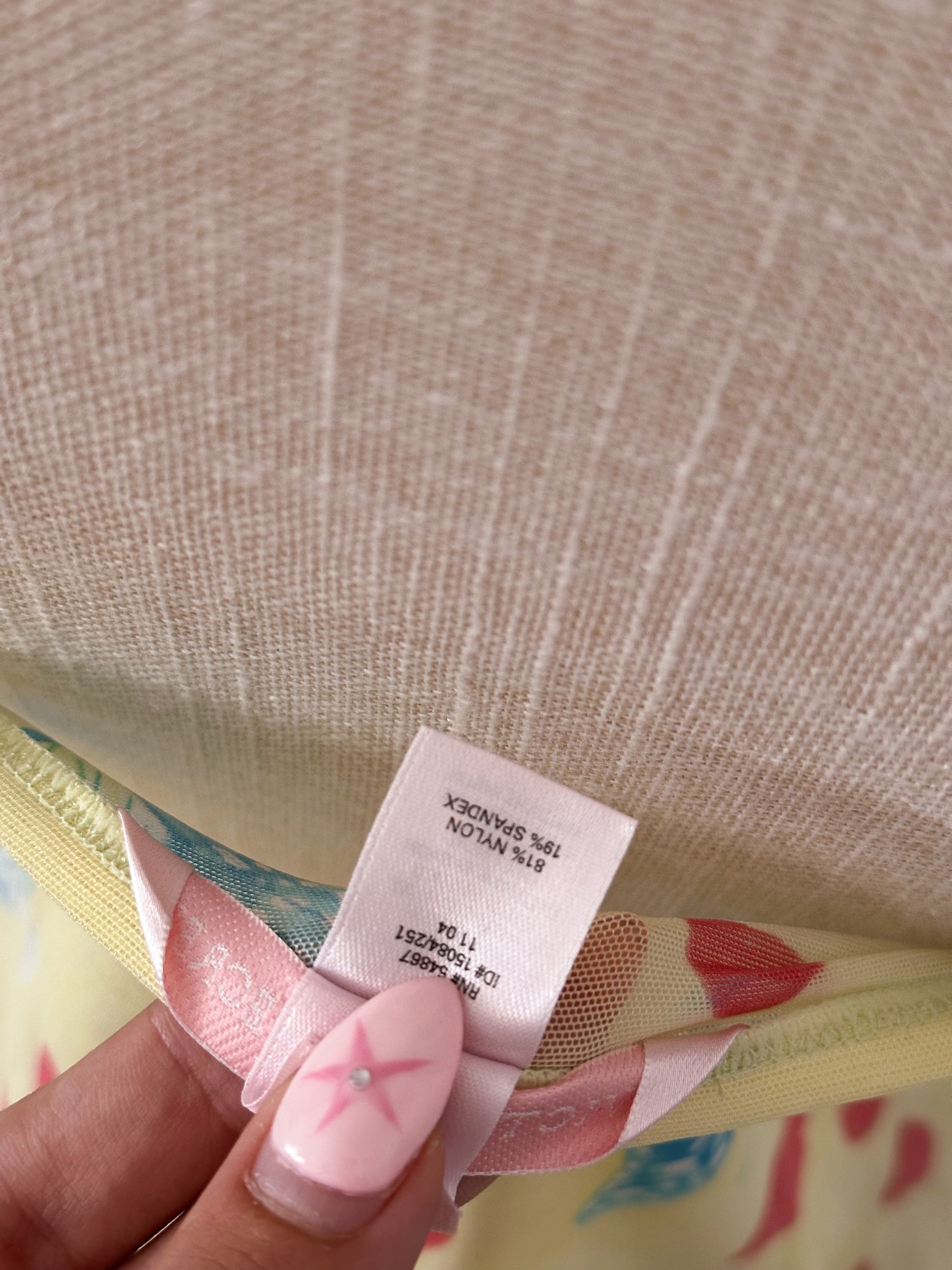 Vintage Victoria secret yellow, butterfly babydoll slip size: xs