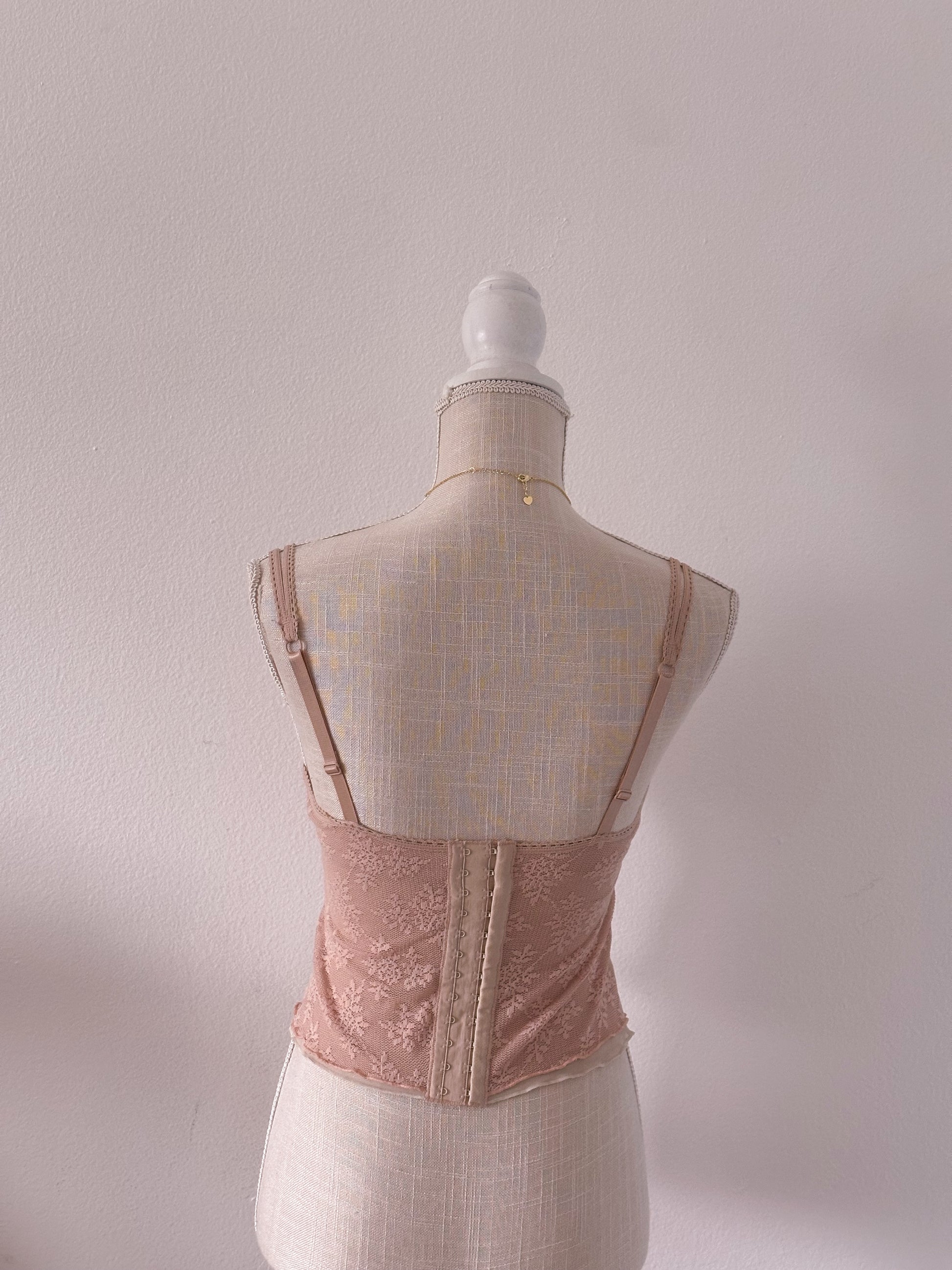 Vintage Victoria's Secret floral shabby chic corset top from 2003, Size: 34 C