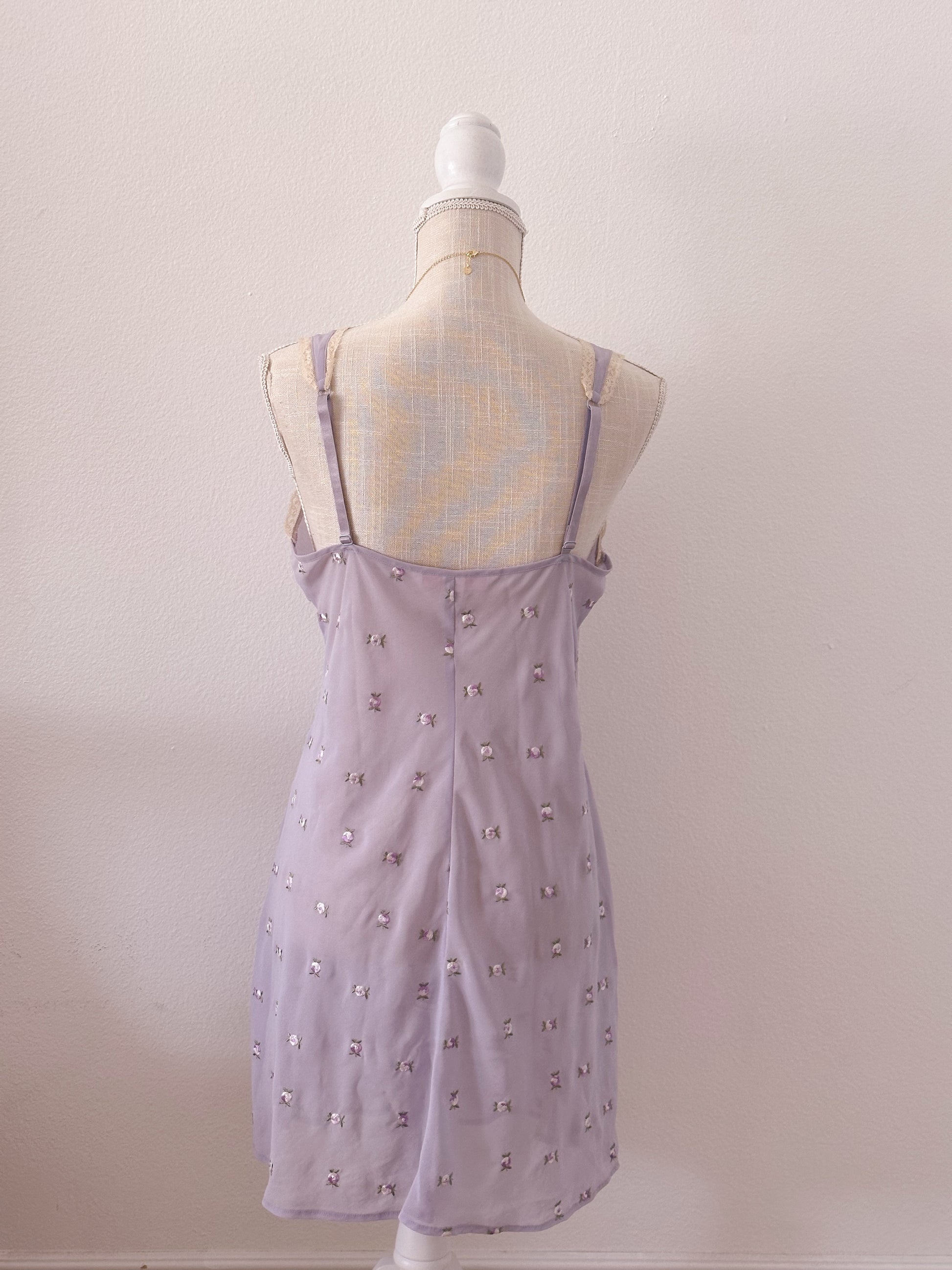 Vintage Victoria's Secret purple lilac floral slip dress size: M