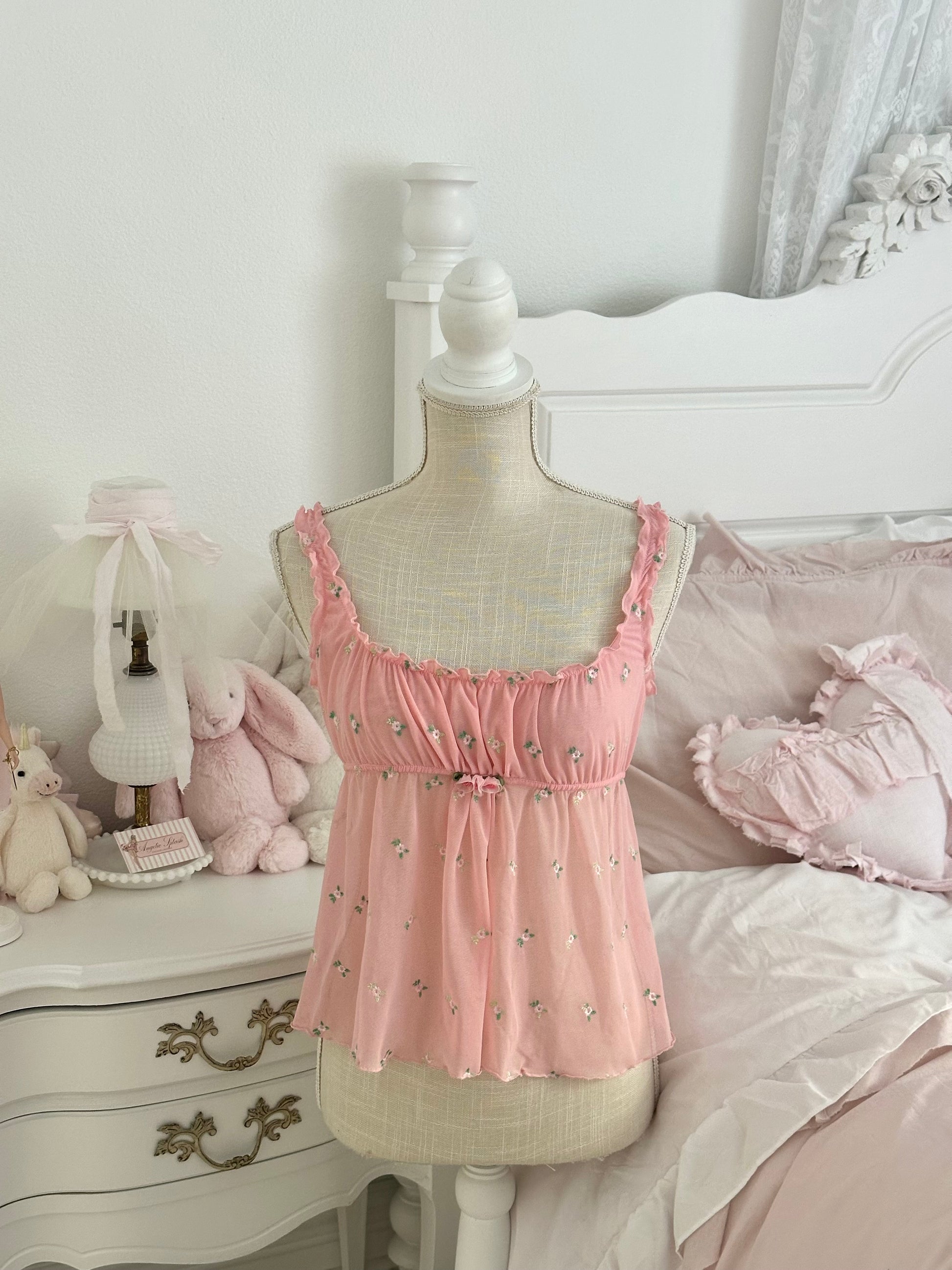 Vintage 2004 Victoria’s Secret Pink Milkmaid Cami Top Size: L