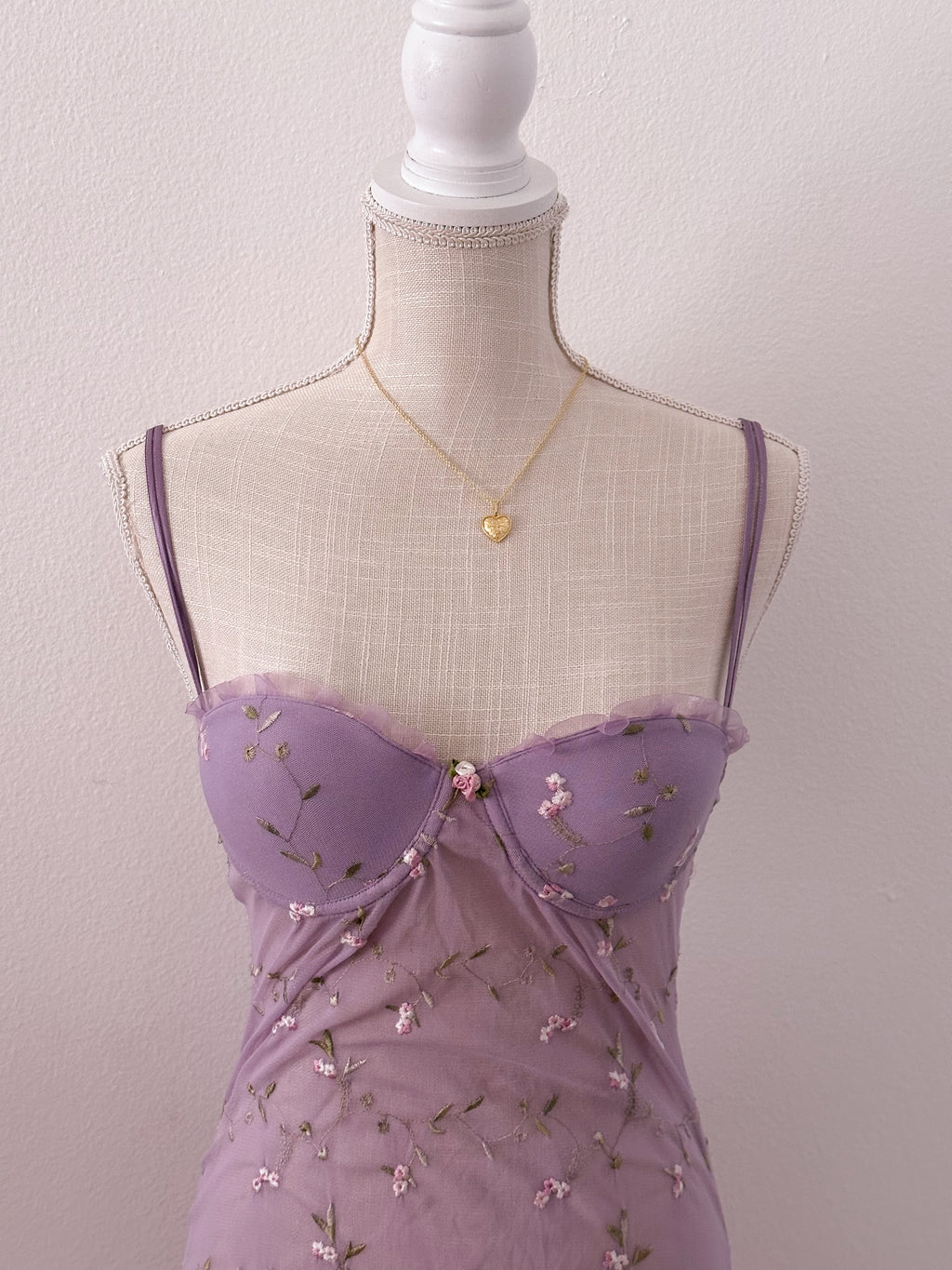 Vintage purple sheer Rapunzel slip dress size: S