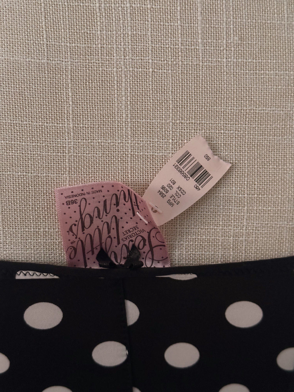 NWTS Victoria's Secret vintage black polka dot slip dress