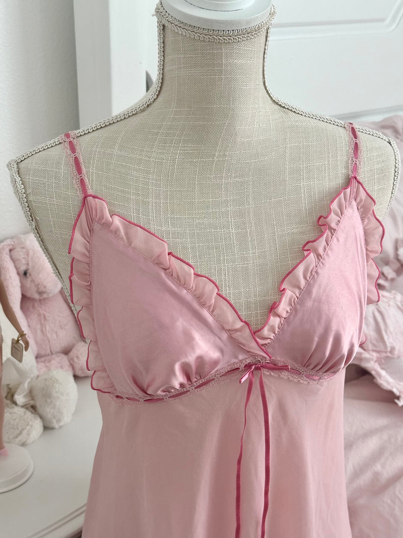 Vintage 2004 Victoria’s Secret Pink Sheer Slip Dress Size: S