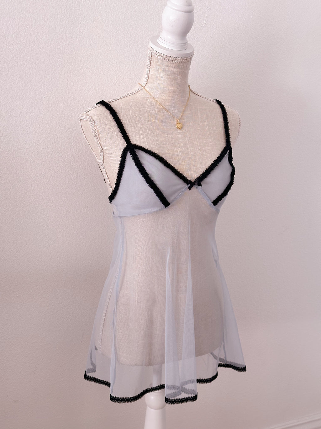 Victoria's Secret sheer Cinderella blue slip dress night gown