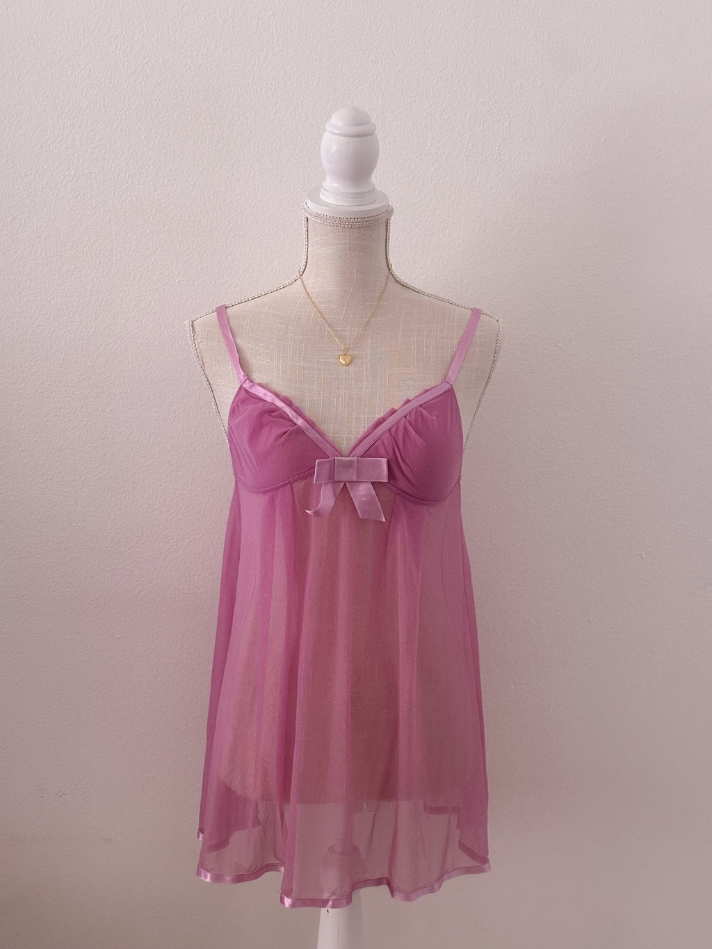 strapless open back dress Babydoll Dress Sheer Lace Lingerie main image 0