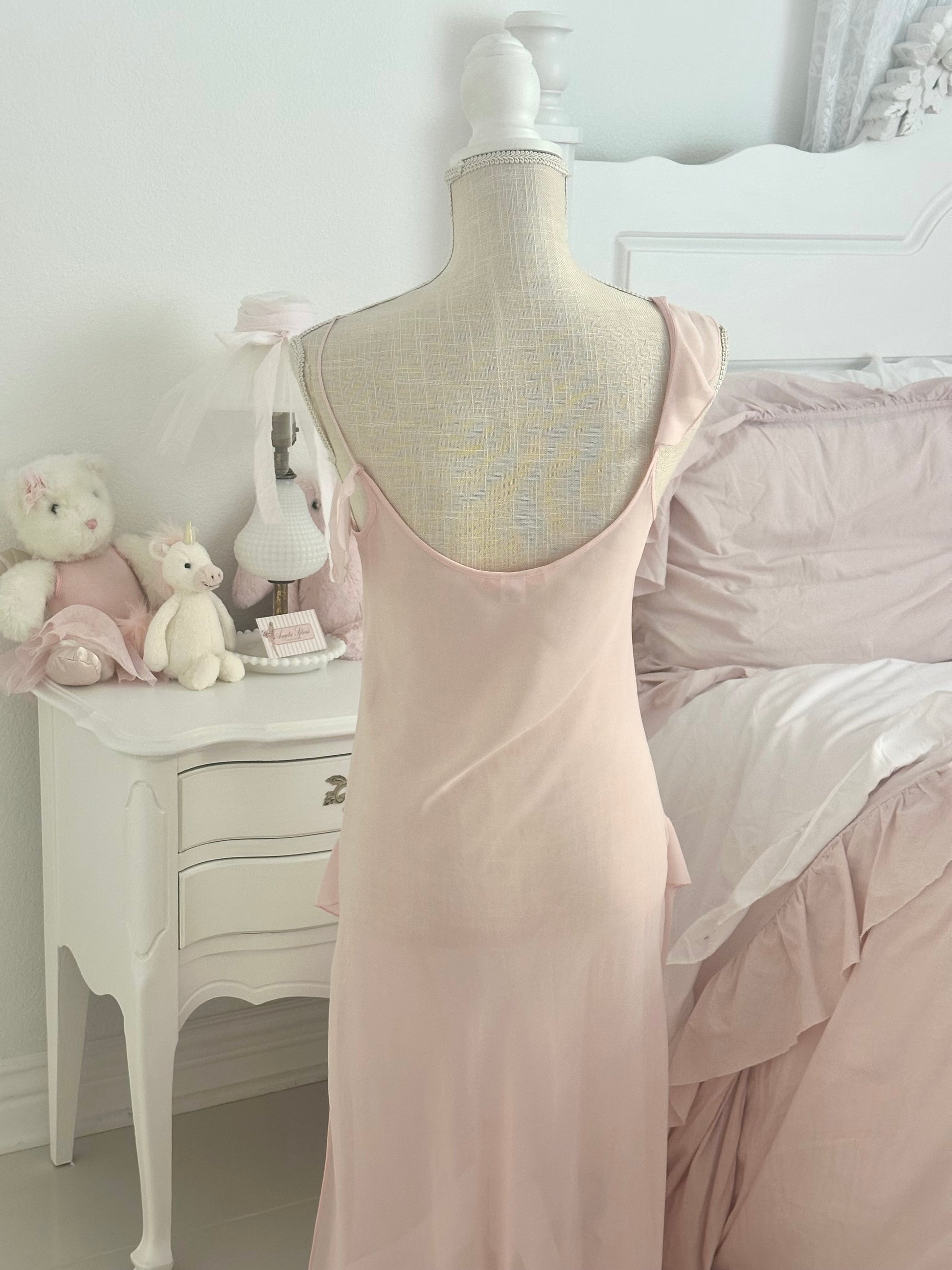Vintage 2004 Victoria’s Secret Pink Sheer Maxi Slip Dress Size: S