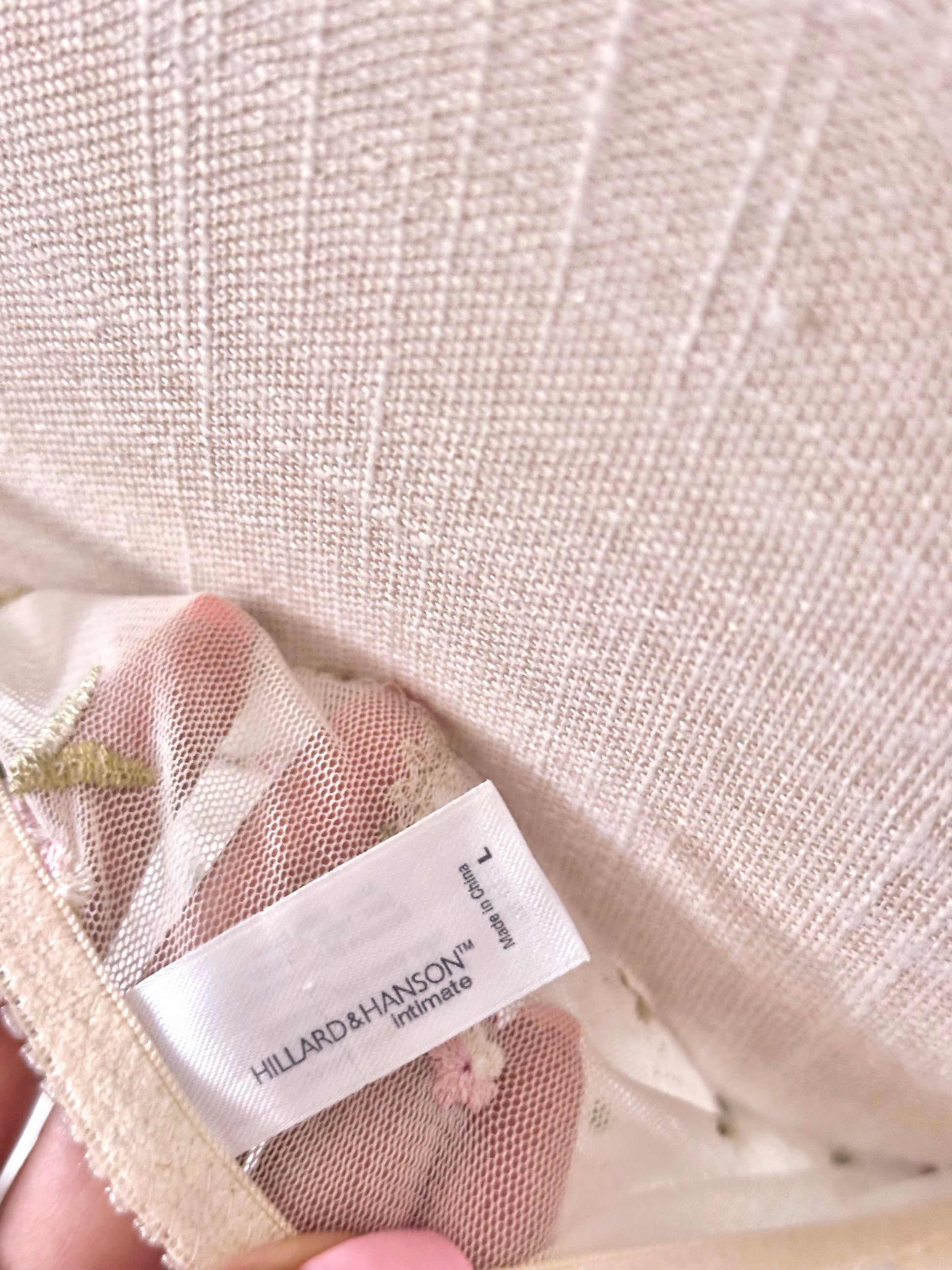 Vintage Hillard & Hanson White Floral Babydoll Slip Dress Size: L