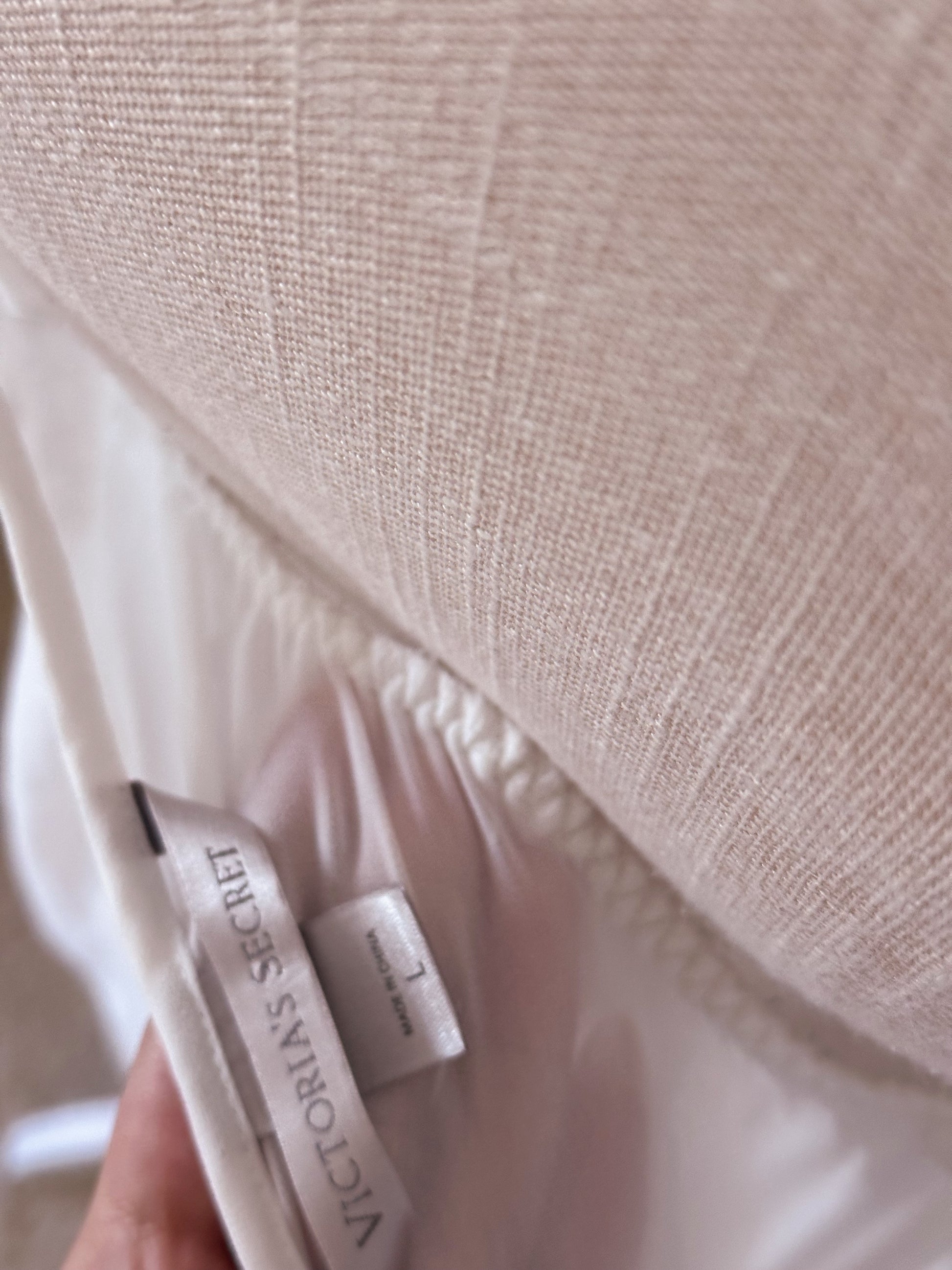 Victoria's Secret white babydoll sheer cami top Size: L