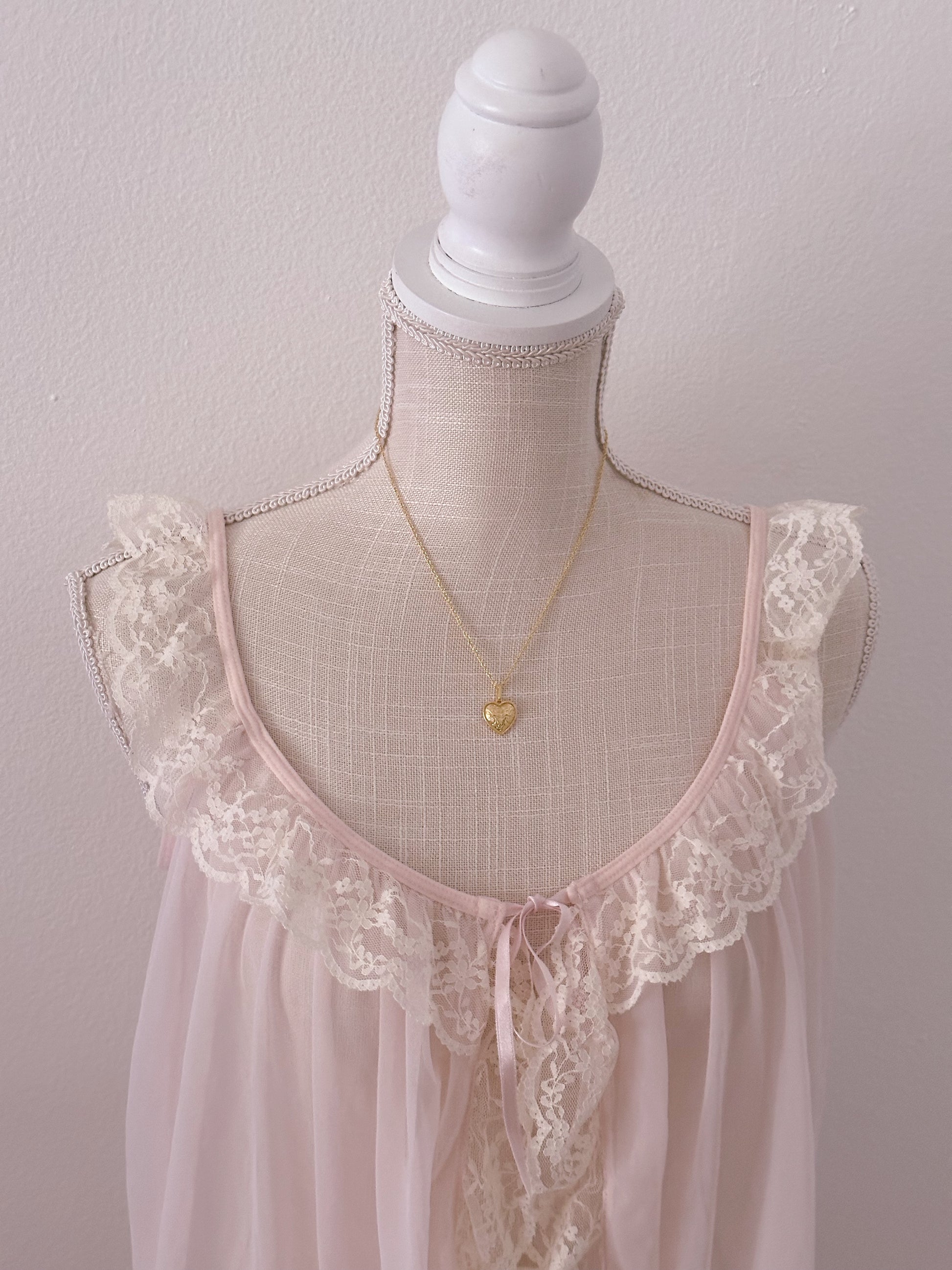 Victoria's Secret Vintage pink sheer babydoll top size: S