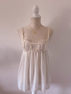 Victoria's Secret white milk made babydoll sheer cami top size: XS