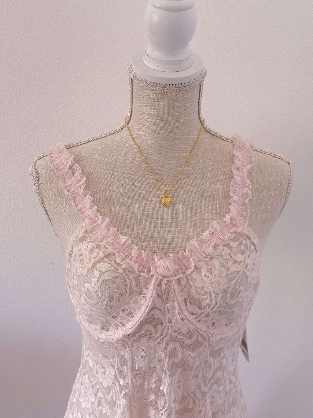 Vintage inner secrets babydoll pink slip dress