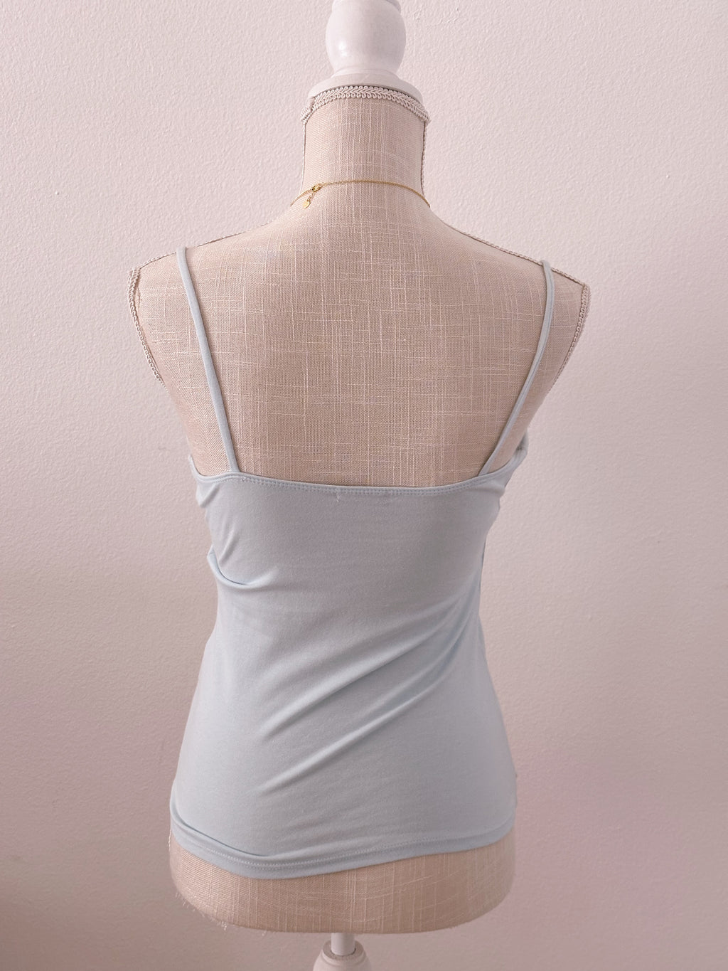 Vintage baby blue y2k sequin cami top size: Small