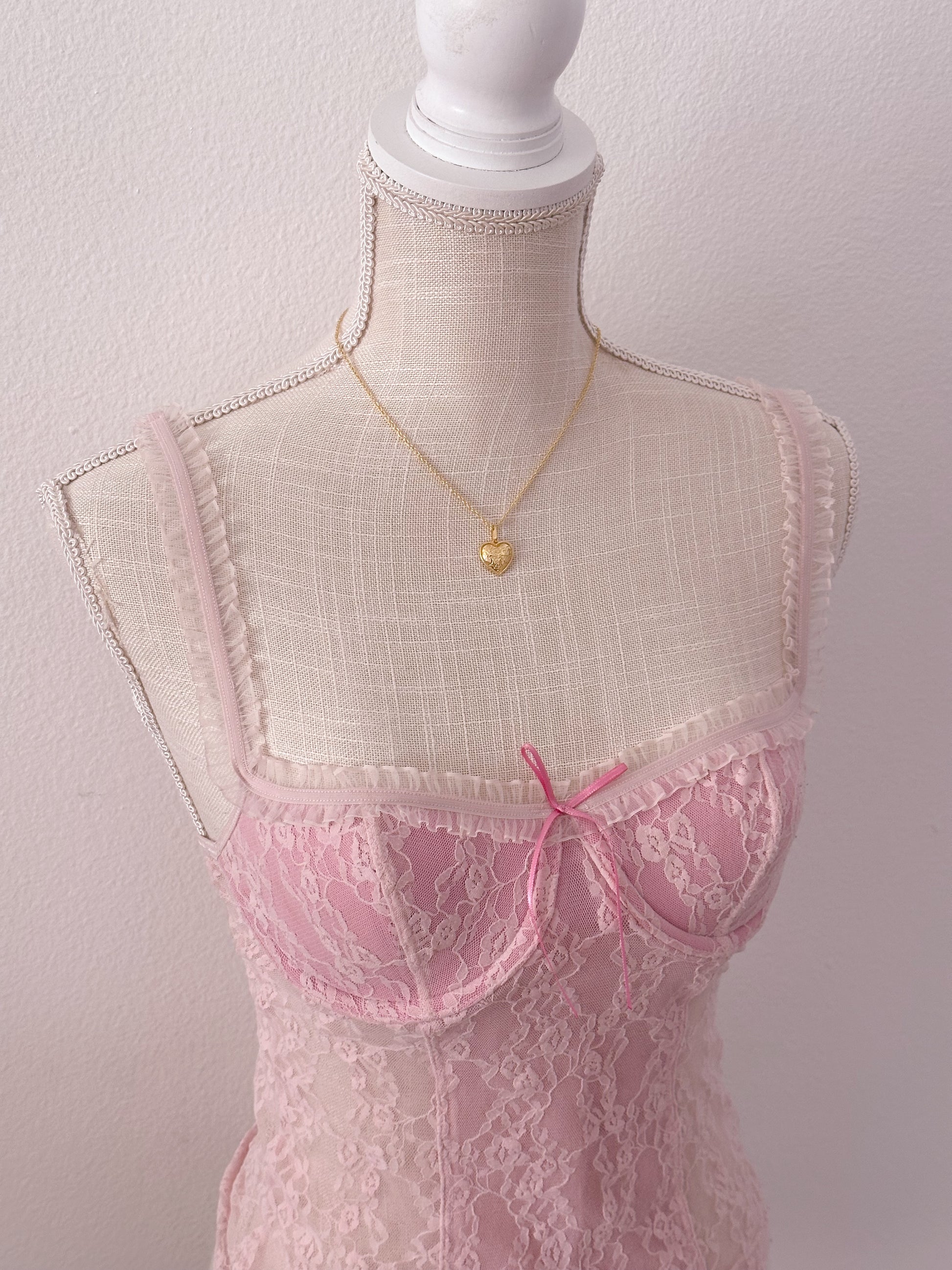 Vintage Victoria's Secret pink Sydney Carlson Bustier top size: S