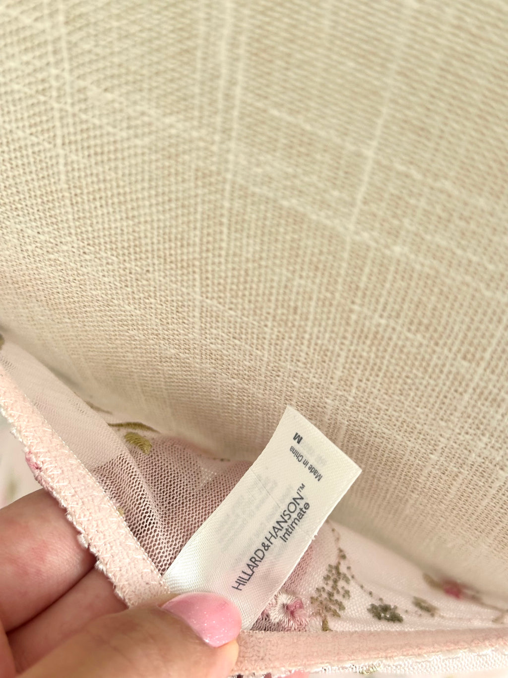 Vintage Hillard & Hanson Pink Floral Babydoll Slip Dress Size: M