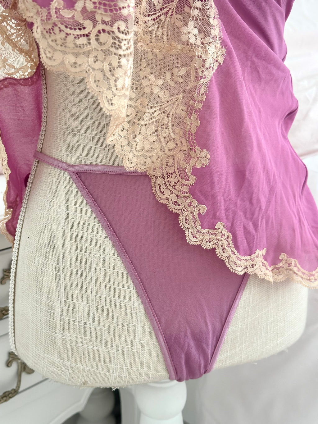 Vintage 2004 Victoria’s Secret Purple Sheer Babydoll Slip Dress Set Size: M