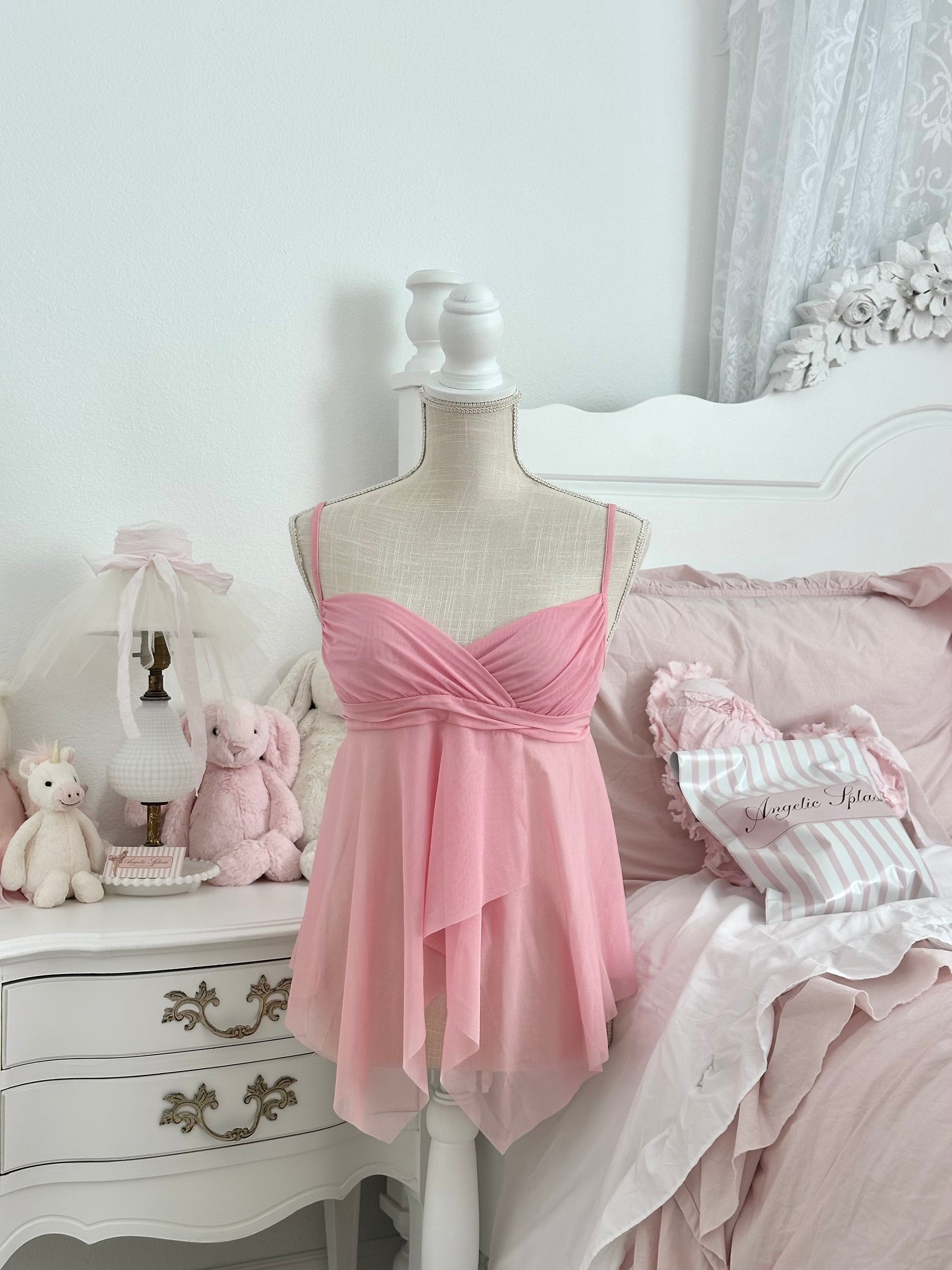 Vintage 2004 Victoria’s Secret Pink Whimsical Tiered Cami Top Size: S