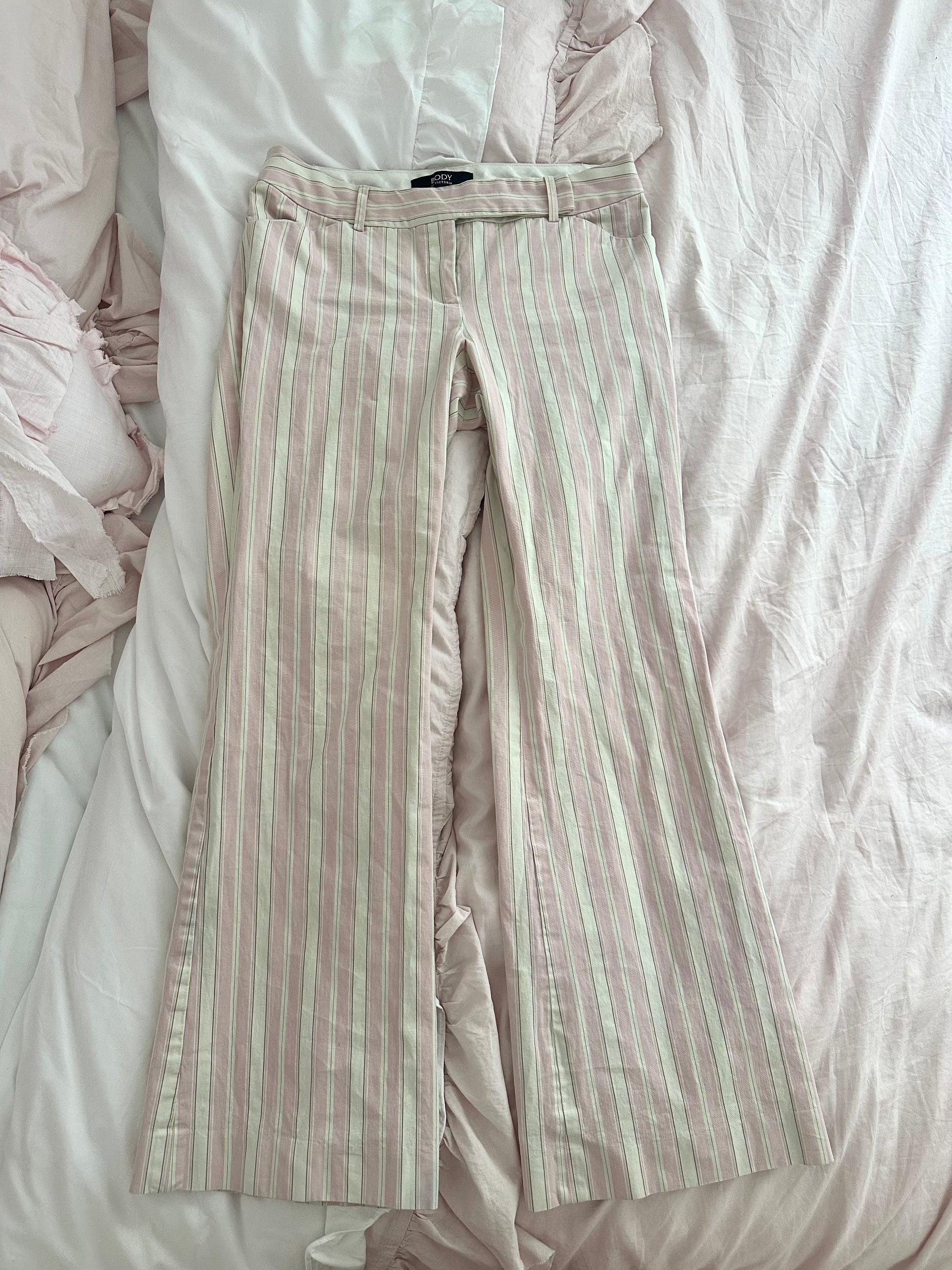 Vintage Victoria’s Secret Pink Striped Pants Size: 6 (Fits XS/S)