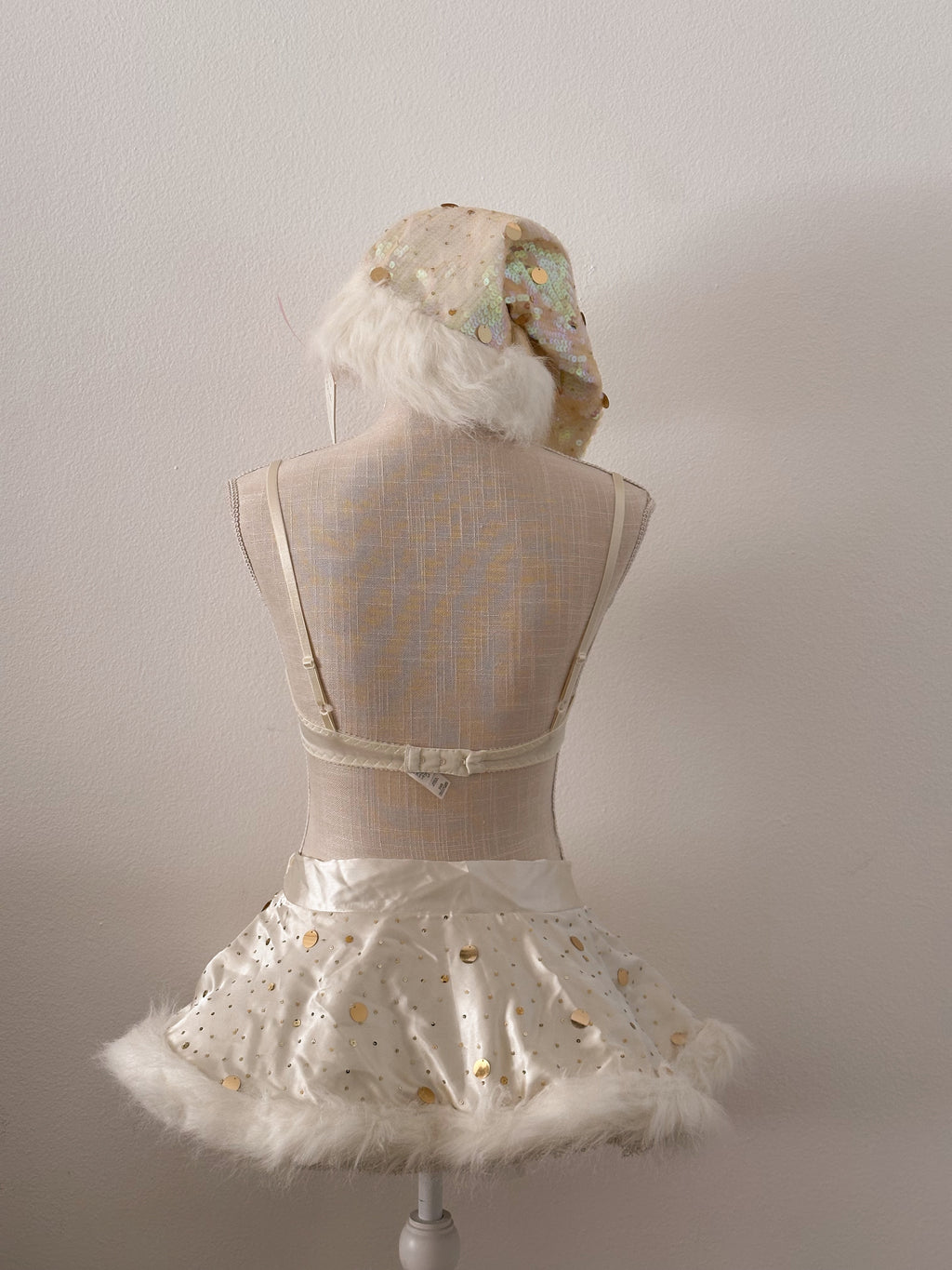 RESERVED Victoria's Secret vintage santa ivory and gold set
