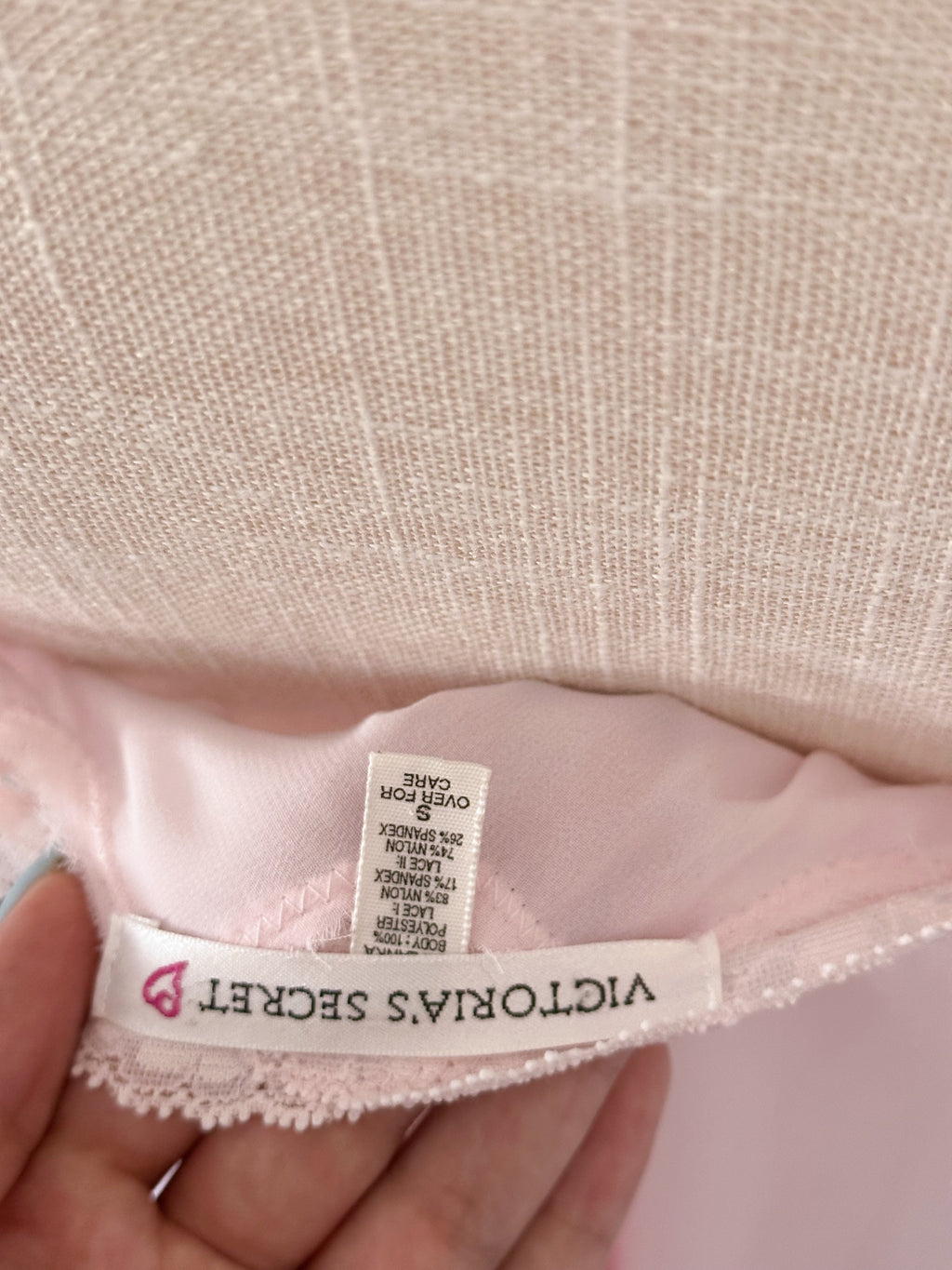 Vintage Victoria's Secret light pink babydoll size: S