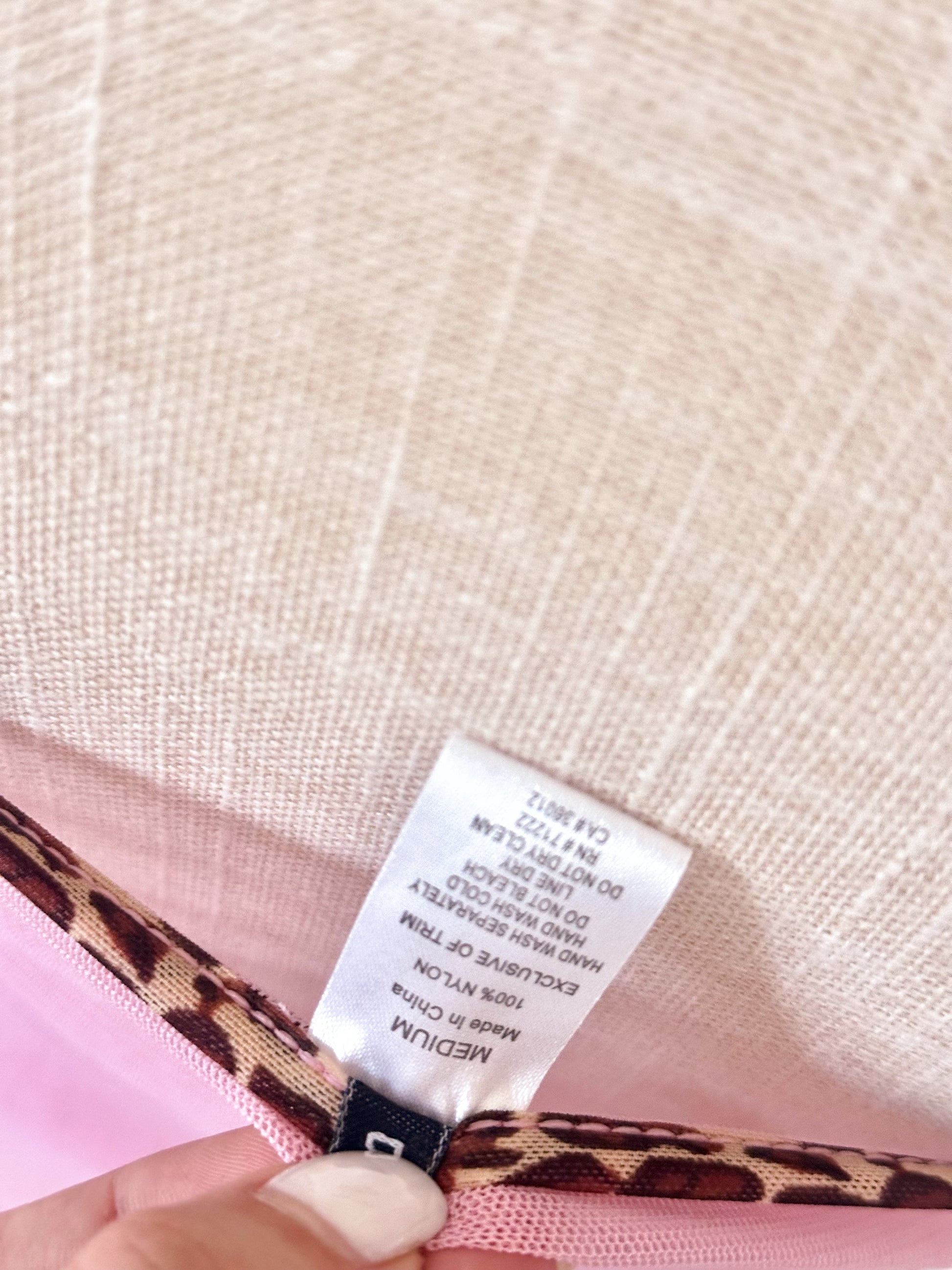 Vintage Y2K Rampage Pink & Leopard Trim Cami Two-Piece Set Size: M