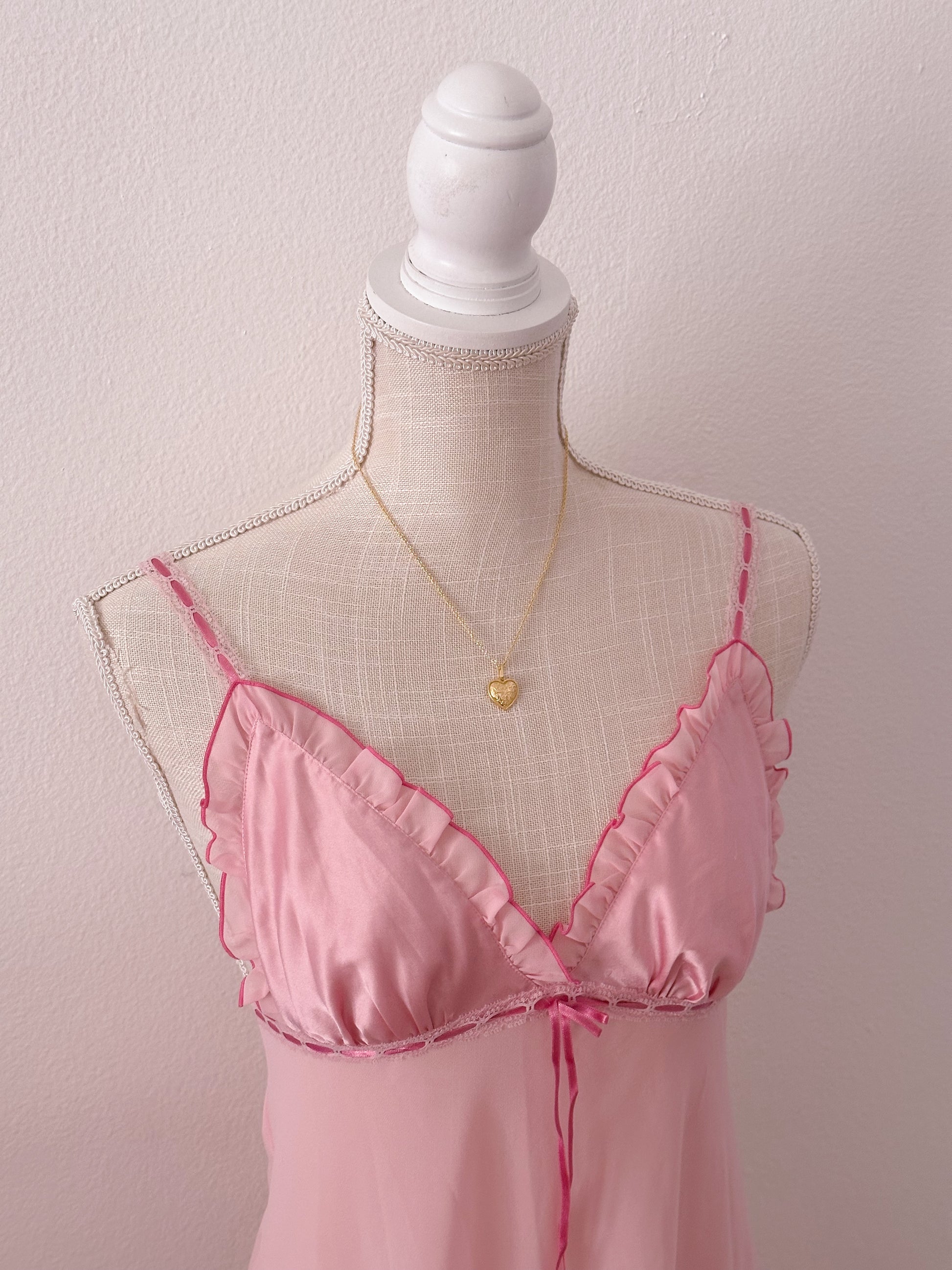 Vintage Victoria's Secret pink Babydoll slip dress size: S