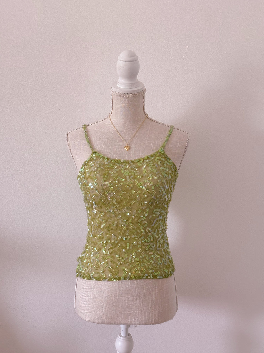 Vintage Tell Green 2000s aquamarine sheer cami top size: S