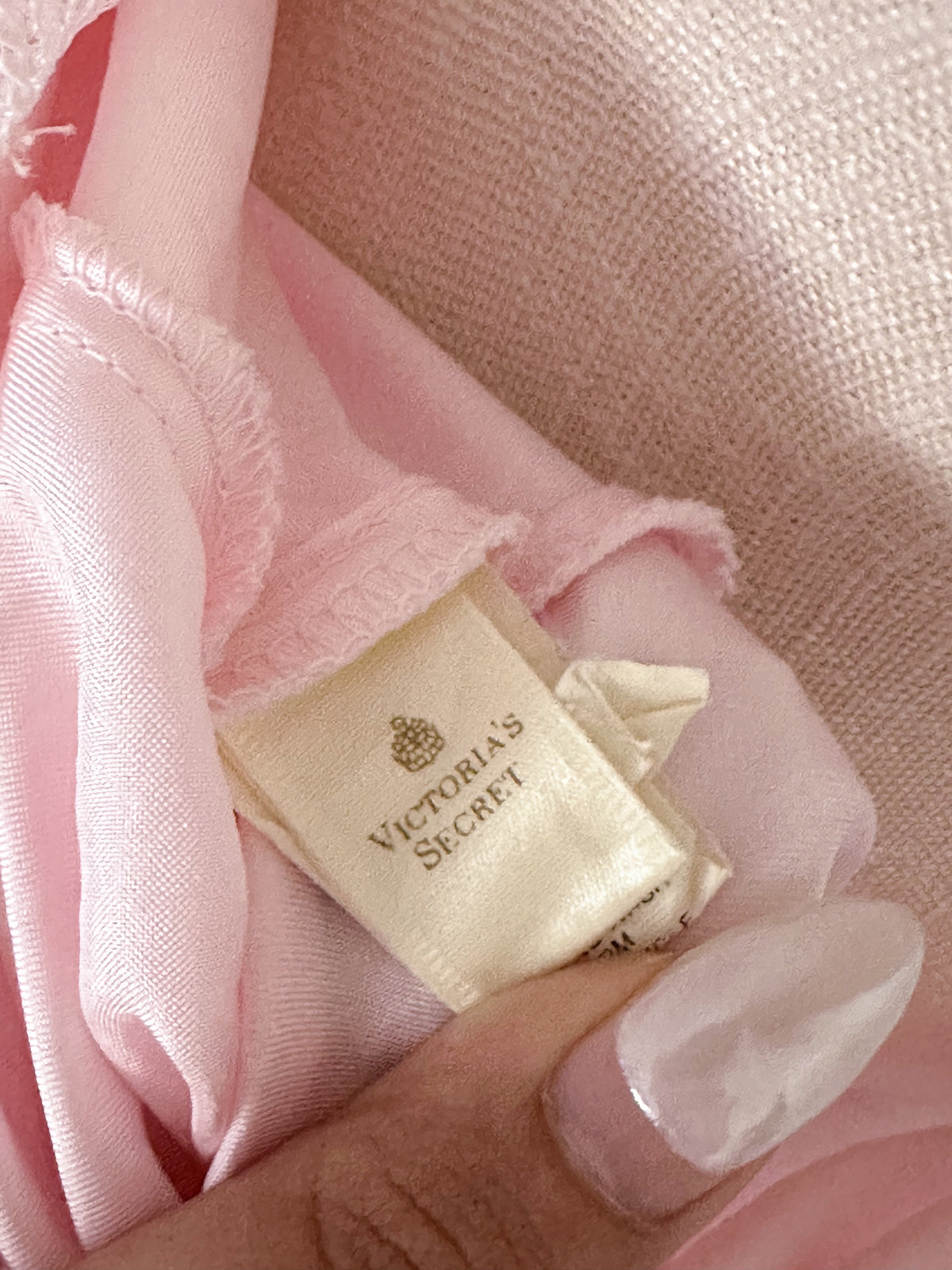 Vintage 1980s Victoria's Secret pink babydoll slip dress