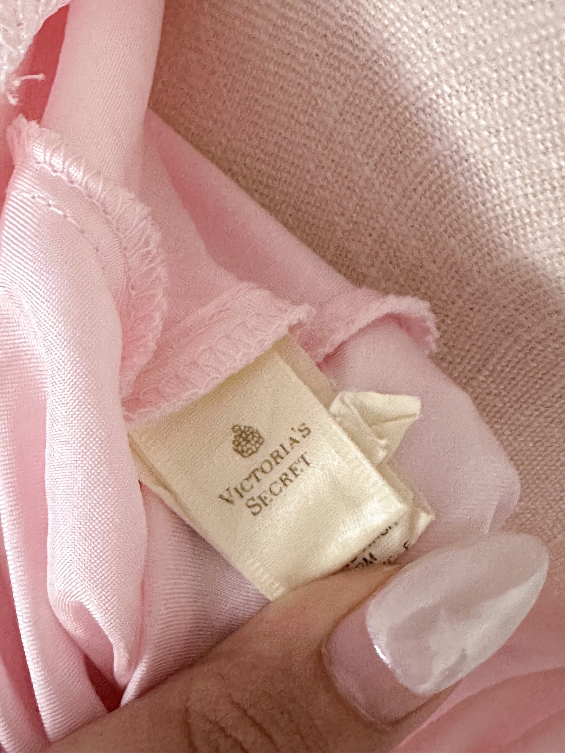 Vintage 1980s Victoria's Secret pink babydoll slip dress